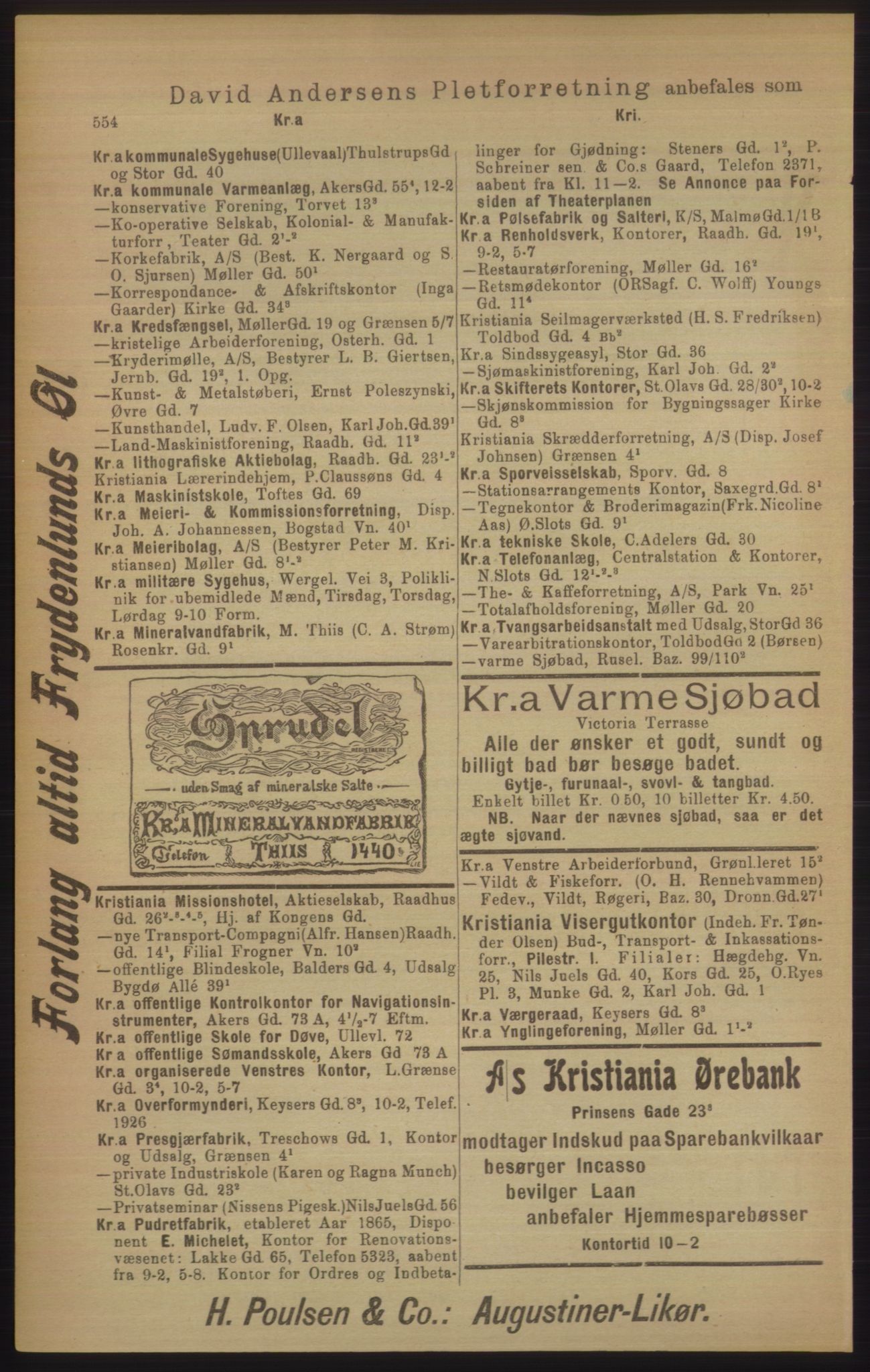 Kristiania/Oslo adressebok, PUBL/-, 1906, p. 554