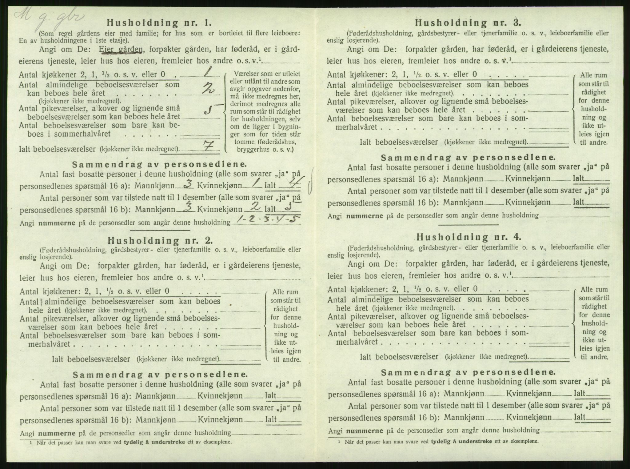SAT, 1920 census for Tustna, 1920, p. 178