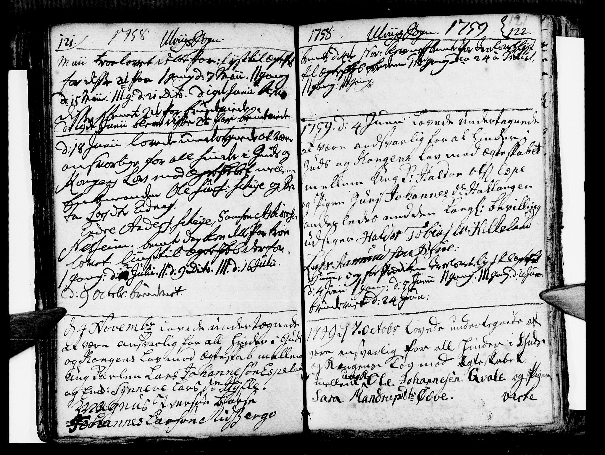 Ulvik sokneprestembete, AV/SAB-A-78801/H/Haa: Parish register (official) no. A 9, 1743-1792, p. 121