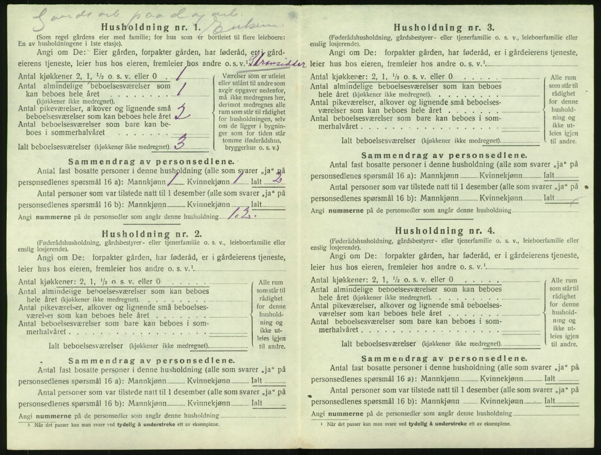 SAT, 1920 census for Borge, 1920, p. 574