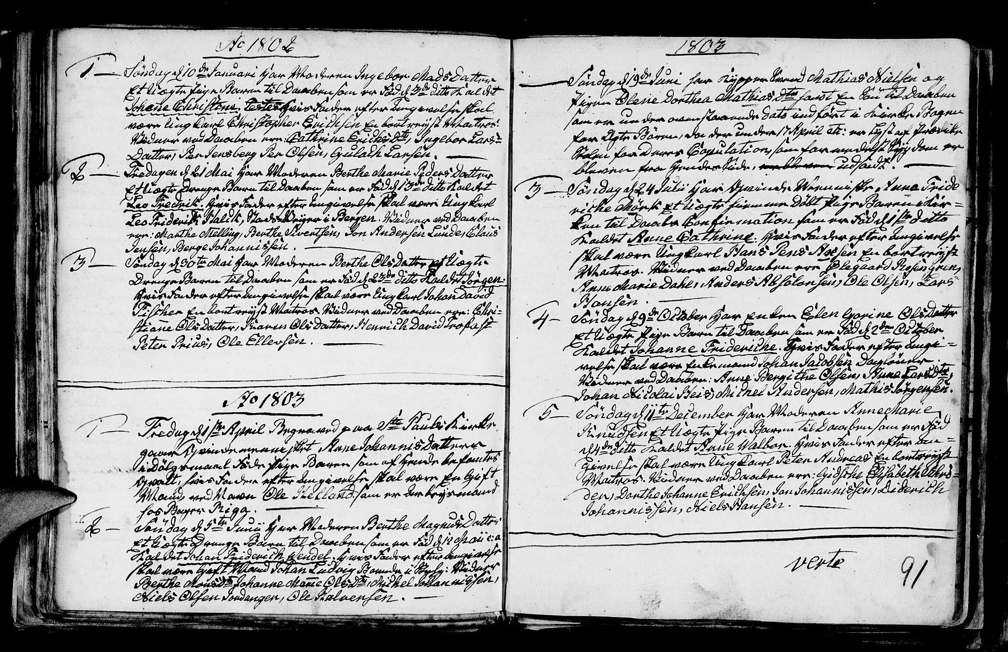 Nykirken Sokneprestembete, SAB/A-77101/H/Haa/L0001: Parish register (official) no. A 1, 1668-1820, p. 91