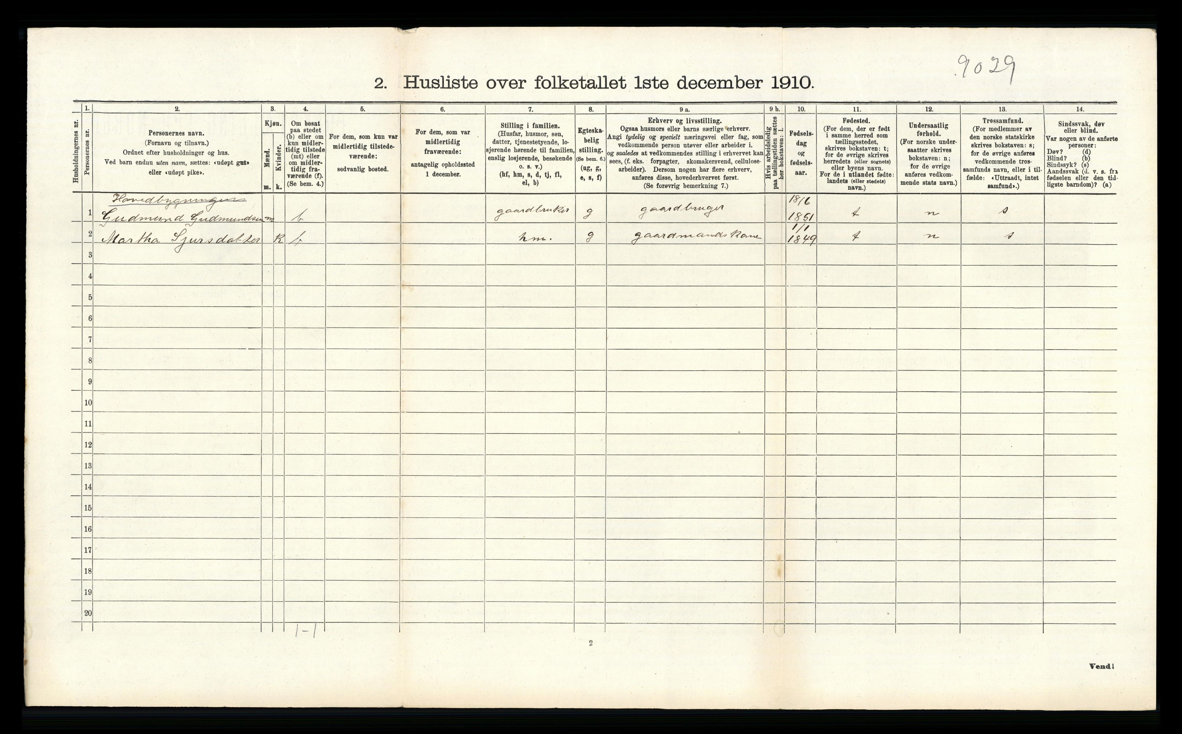 RA, 1910 census for Hjelmeland, 1910, p. 535