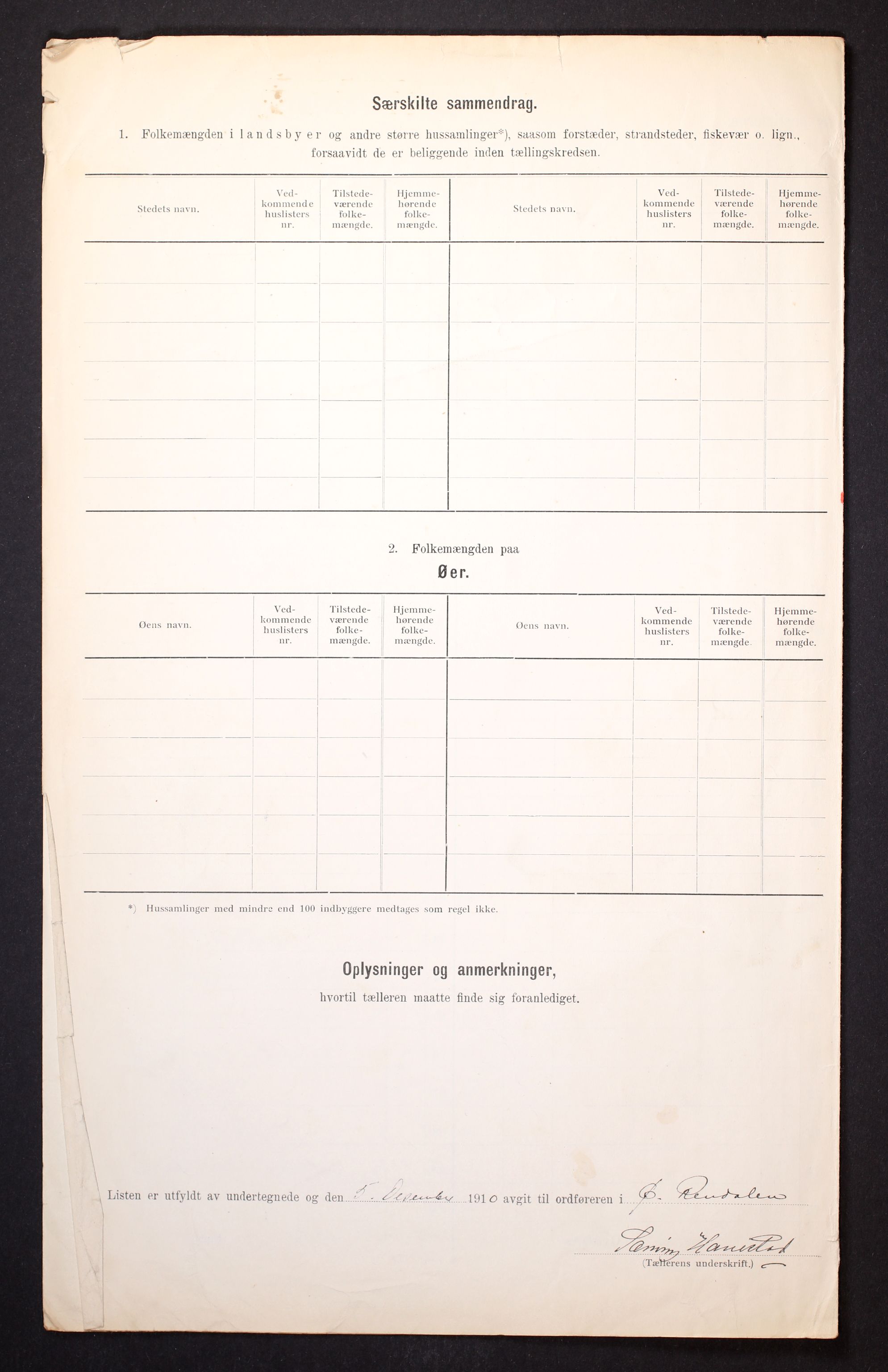 RA, 1910 census for Øvre Rendal, 1910, p. 27