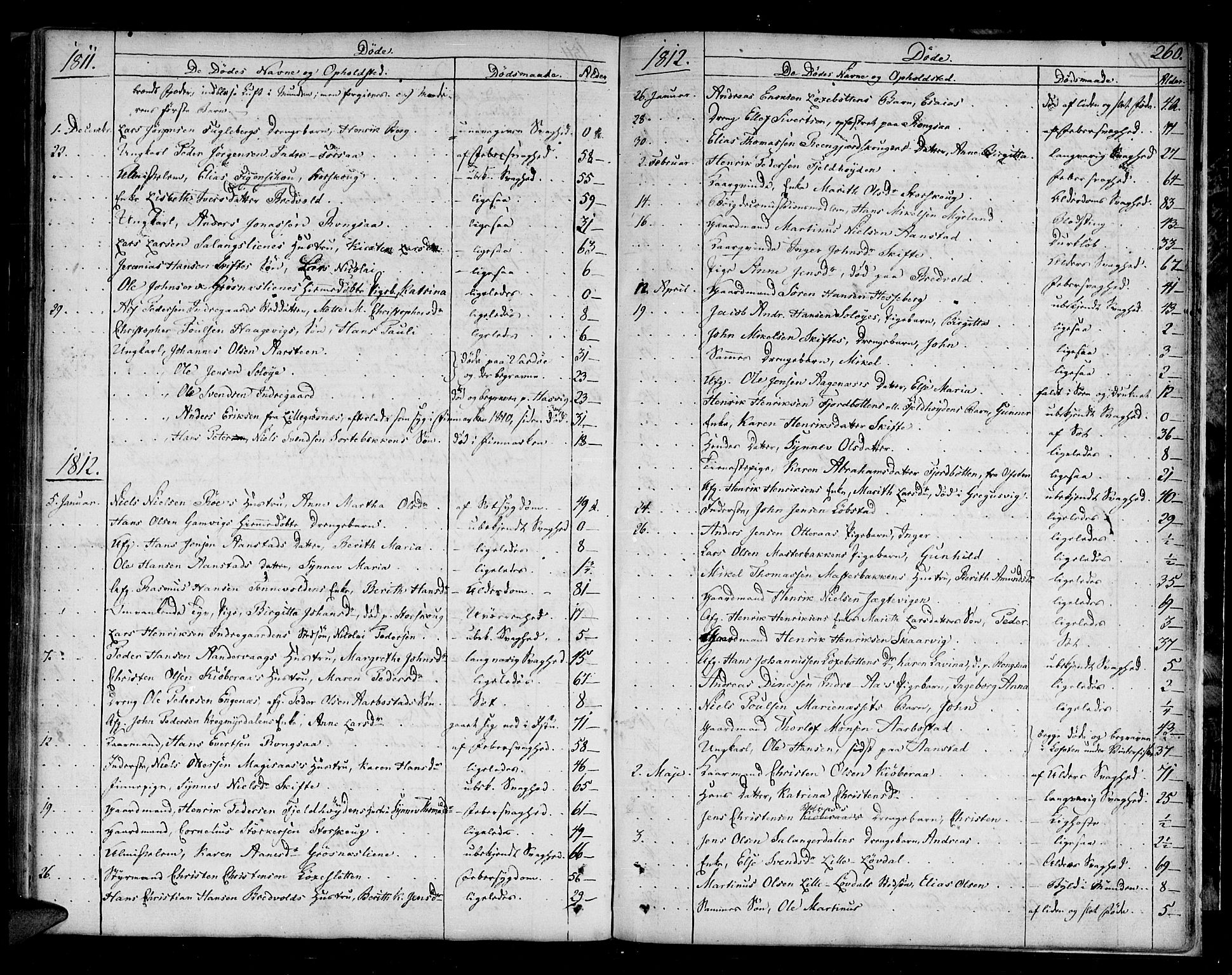 Ibestad sokneprestembete, SATØ/S-0077/H/Ha/Haa/L0004kirke: Parish register (official) no. 4, 1801-1824, p. 260