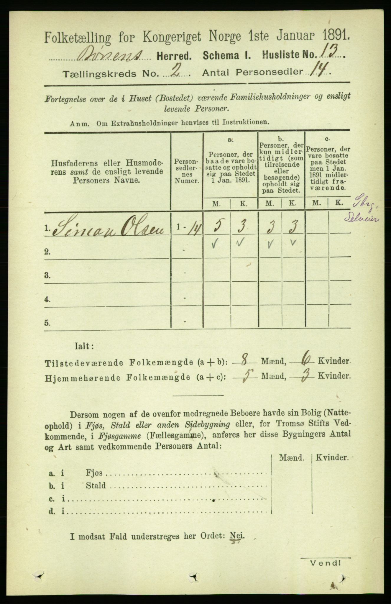 RA, 1891 census for 1658 Børsa, 1891, p. 467