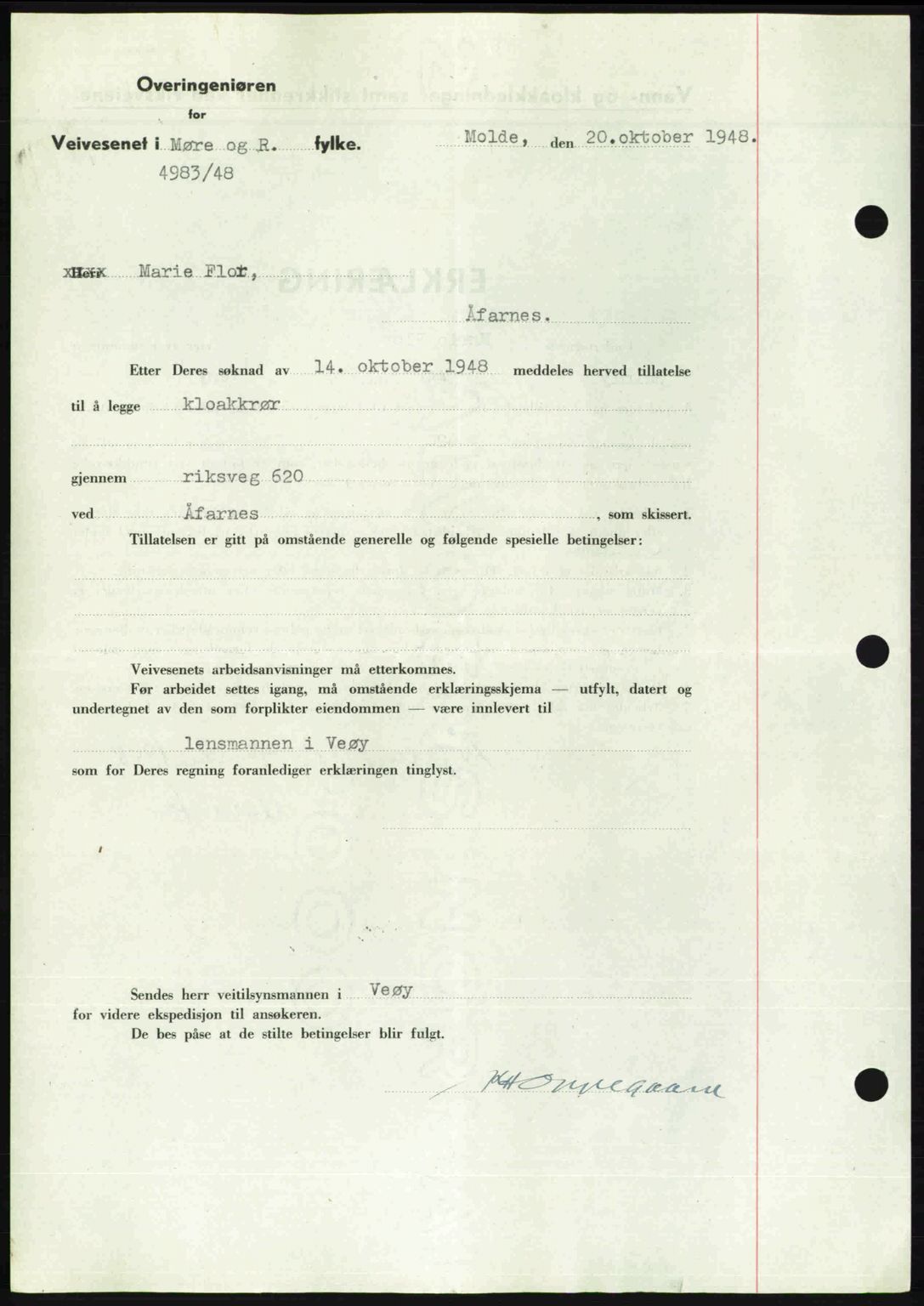 Romsdal sorenskriveri, AV/SAT-A-4149/1/2/2C: Mortgage book no. A28, 1948-1949, Diary no: : 3251/1948