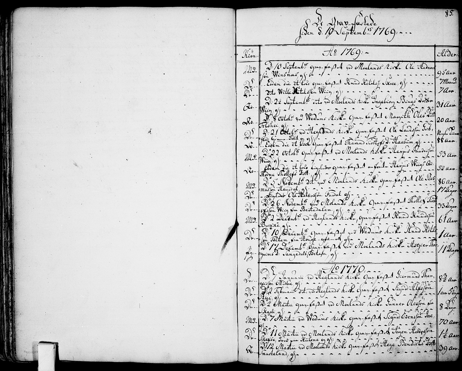Fyresdal kirkebøker, SAKO/A-263/F/Fa/L0002: Parish register (official) no. I 2, 1769-1814, p. 85