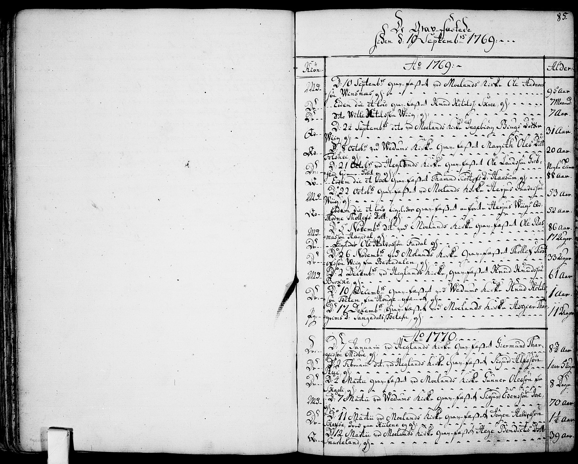 Fyresdal kirkebøker, AV/SAKO-A-263/F/Fa/L0002: Parish register (official) no. I 2, 1769-1814, p. 85