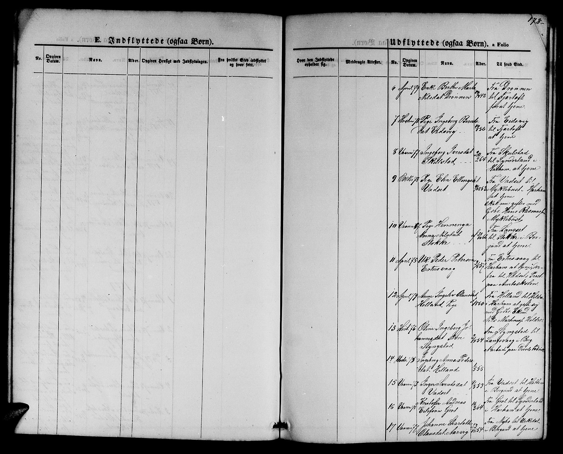 Ministerialprotokoller, klokkerbøker og fødselsregistre - Møre og Romsdal, AV/SAT-A-1454/525/L0375: Parish register (copy) no. 525C01, 1865-1879, p. 178