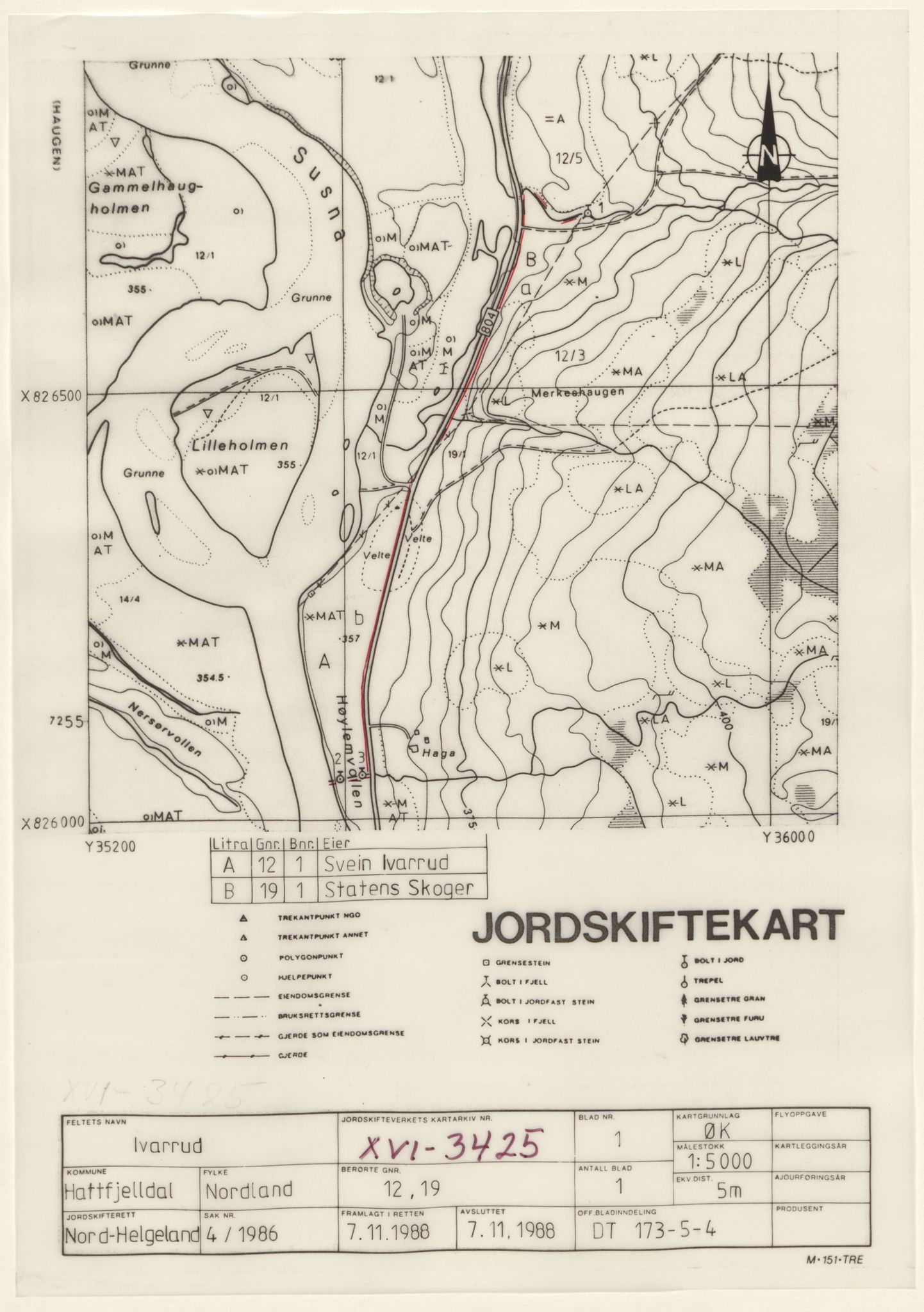 Jordskifteverkets kartarkiv, RA/S-3929/T, 1859-1988, p. 4455