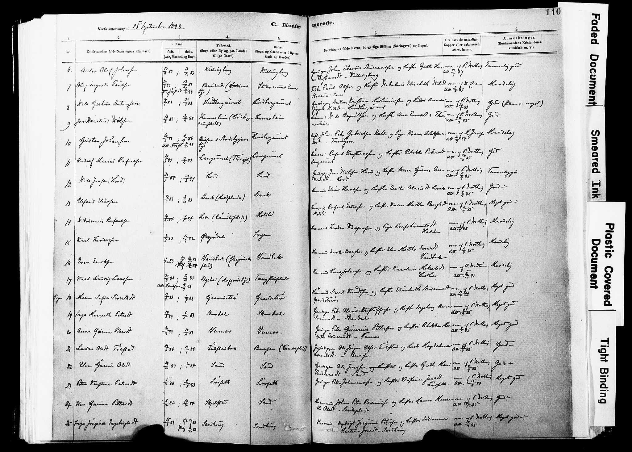 Ministerialprotokoller, klokkerbøker og fødselsregistre - Nord-Trøndelag, SAT/A-1458/744/L0420: Parish register (official) no. 744A04, 1882-1904, p. 110