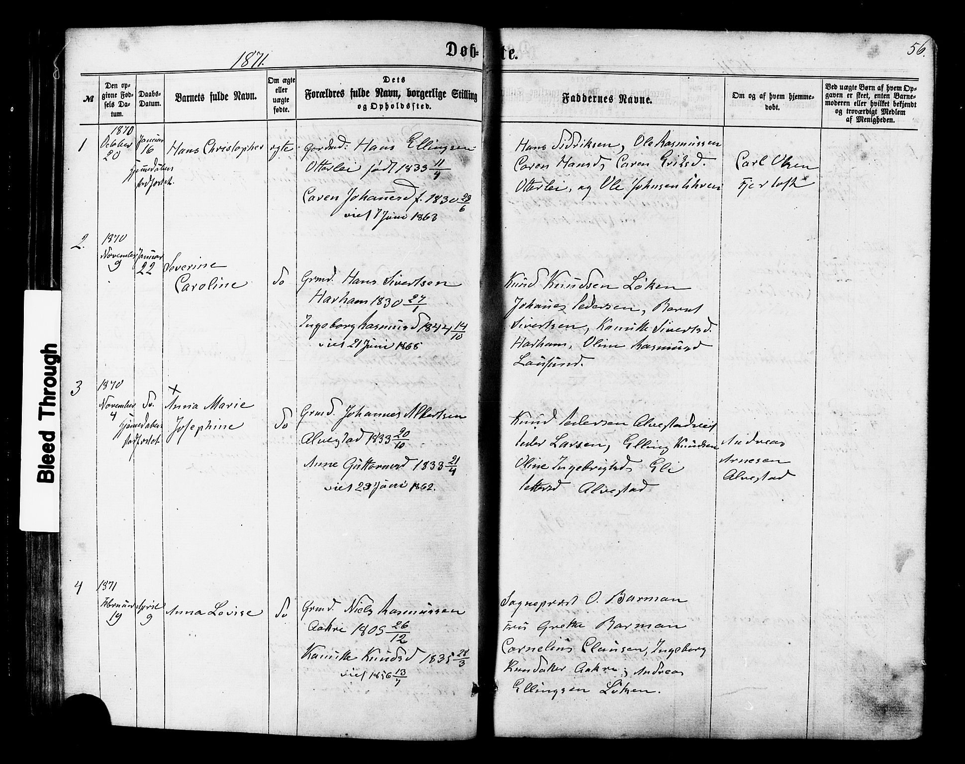 Ministerialprotokoller, klokkerbøker og fødselsregistre - Møre og Romsdal, SAT/A-1454/536/L0498: Parish register (official) no. 536A07, 1862-1875, p. 56