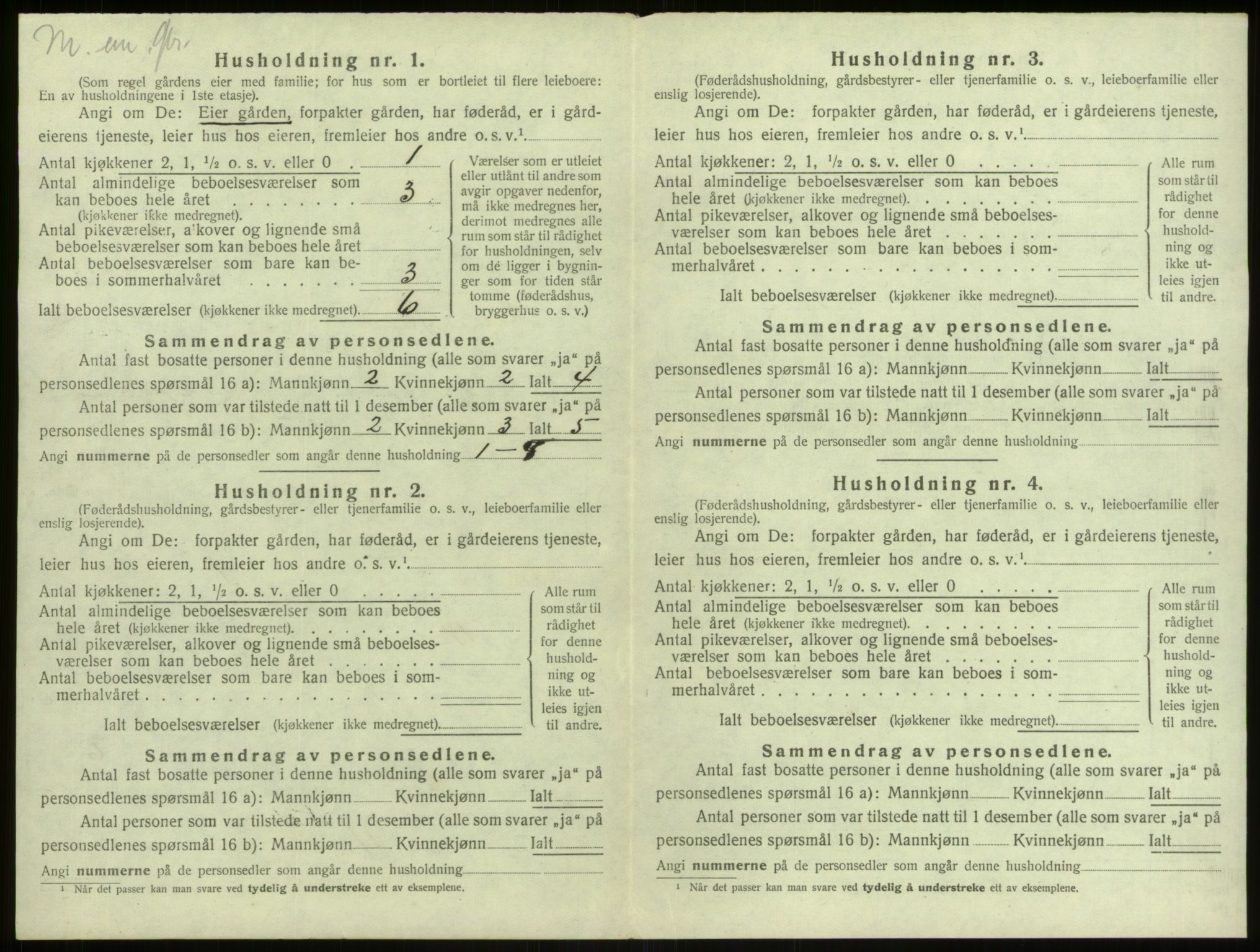 SAB, 1920 census for Alversund, 1920, p. 1026