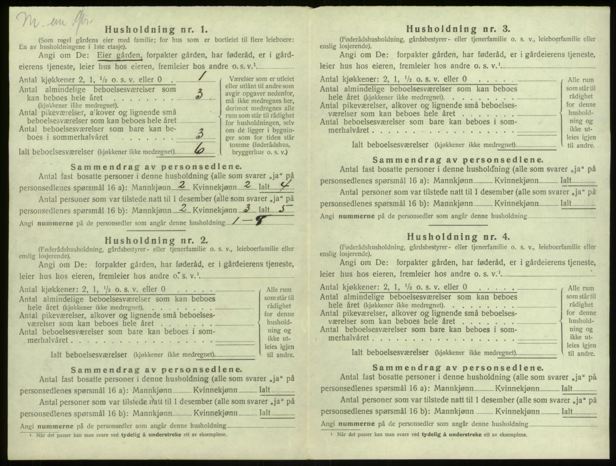 SAB, 1920 census for Alversund, 1920, p. 1026