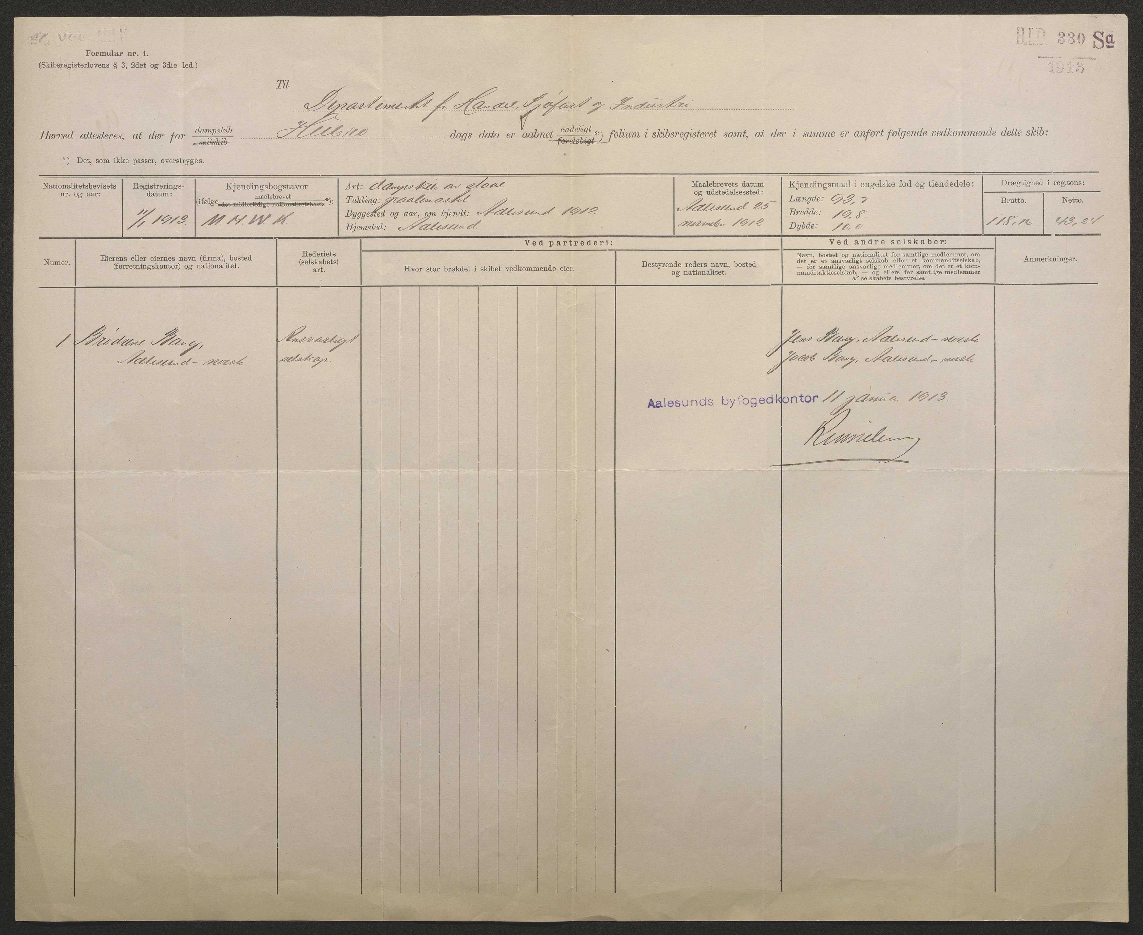 Sjøfartsdirektoratet med forløpere, skipsmapper slettede skip, AV/RA-S-4998/F/Fa/L0519: --, 1850-1922, p. 88