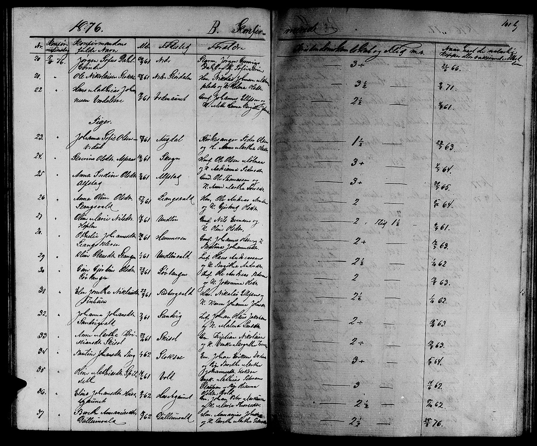 Ministerialprotokoller, klokkerbøker og fødselsregistre - Nord-Trøndelag, SAT/A-1458/714/L0133: Parish register (copy) no. 714C02, 1865-1877, p. 101b