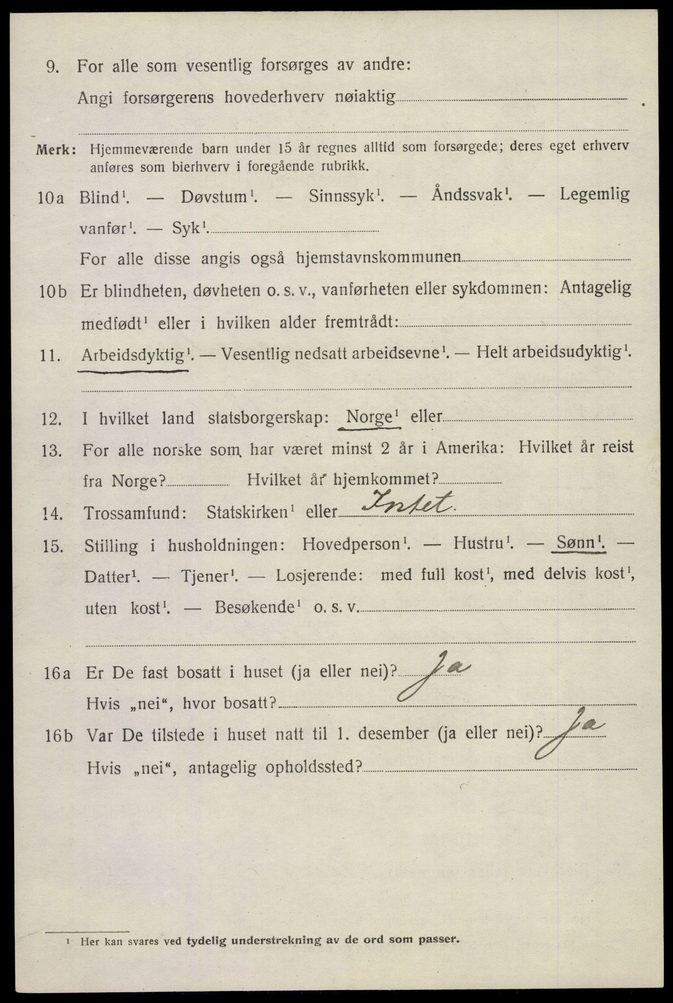 SAKO, 1920 census for Andebu, 1920, p. 1809