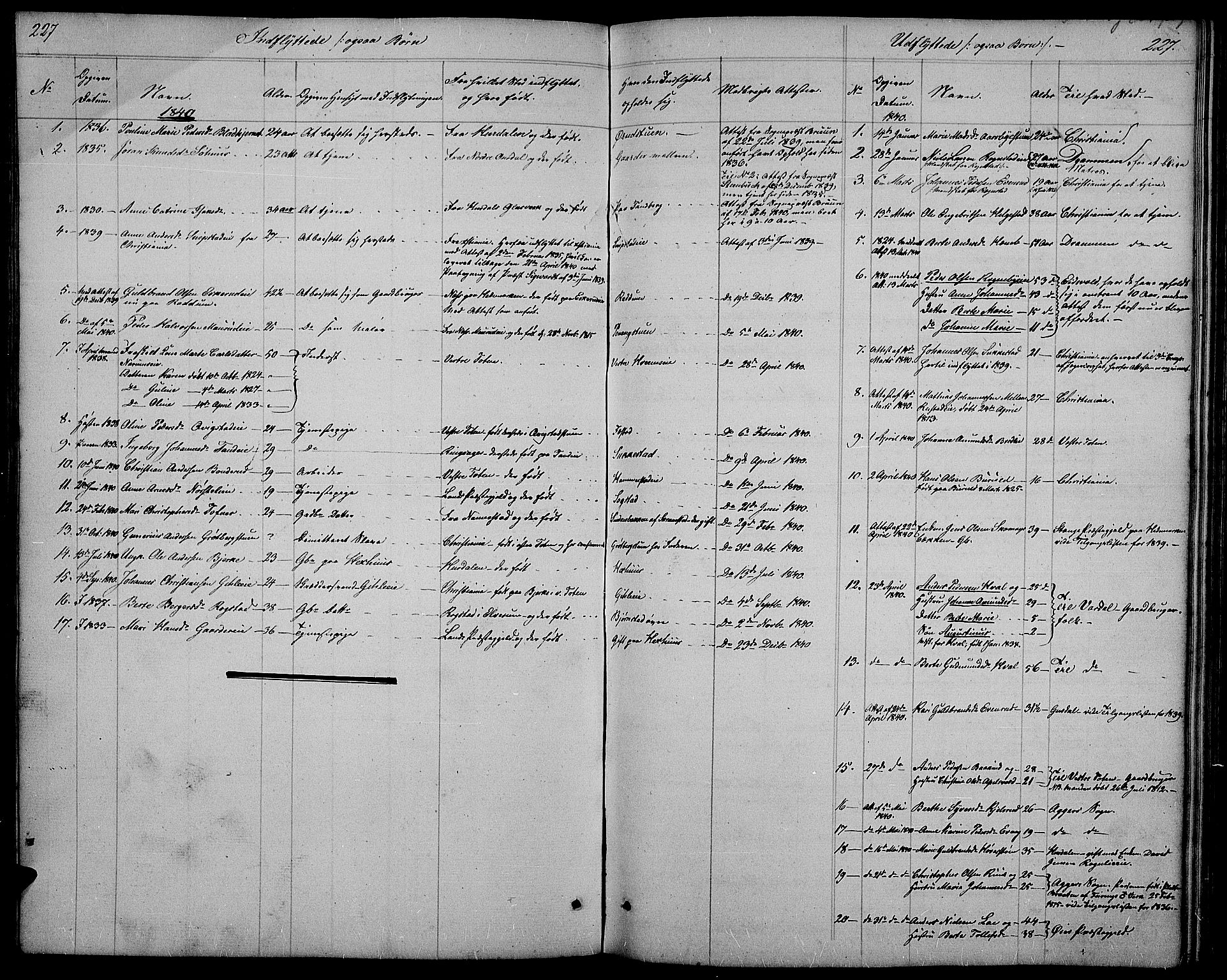 Østre Toten prestekontor, SAH/PREST-104/H/Ha/Hab/L0002: Parish register (copy) no. 2, 1840-1847, p. 227