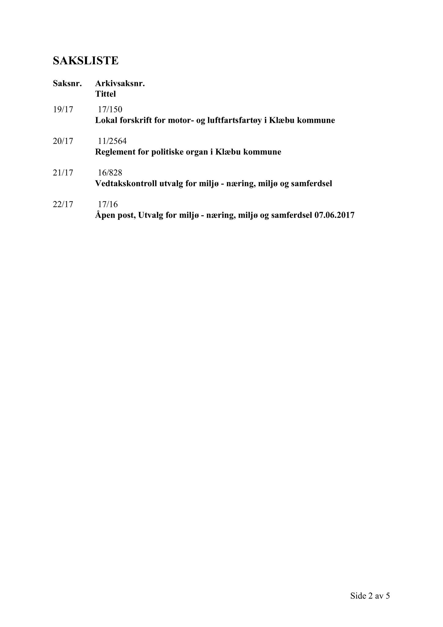 Klæbu Kommune, TRKO/KK/06-UM/L004: Utvalg for miljø - Møtedokumenter 2017, 2017, p. 786