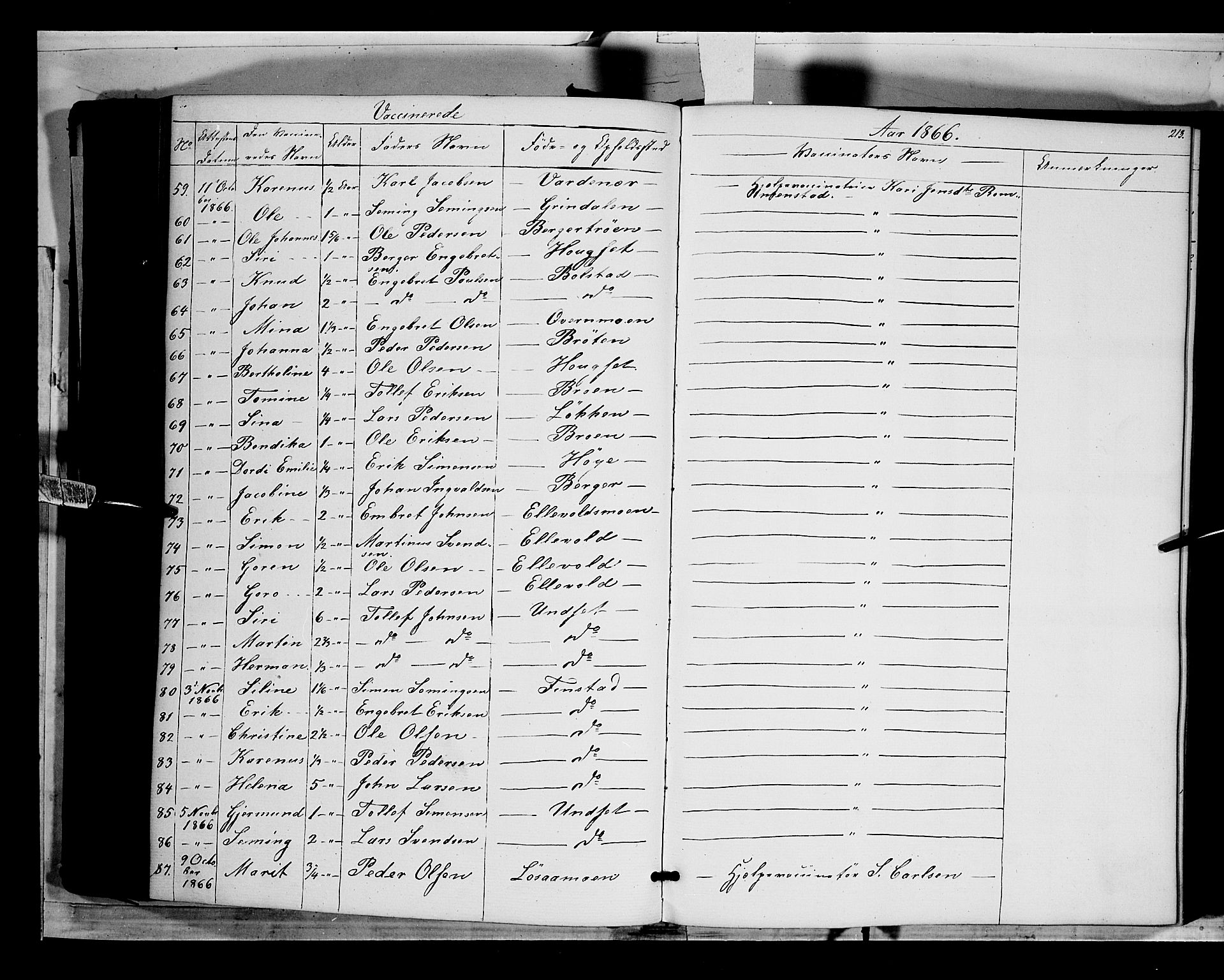 Rendalen prestekontor, AV/SAH-PREST-054/H/Ha/Haa/L0005: Parish register (official) no. 5, 1853-1866, p. 213