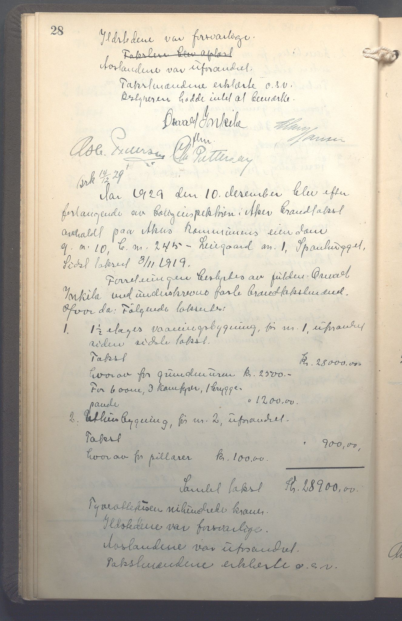 Lensmennene i Aker, OBA/A-10133/F/Fb/L0003: Branntakstprotokoll, 1929-1931, p. 28