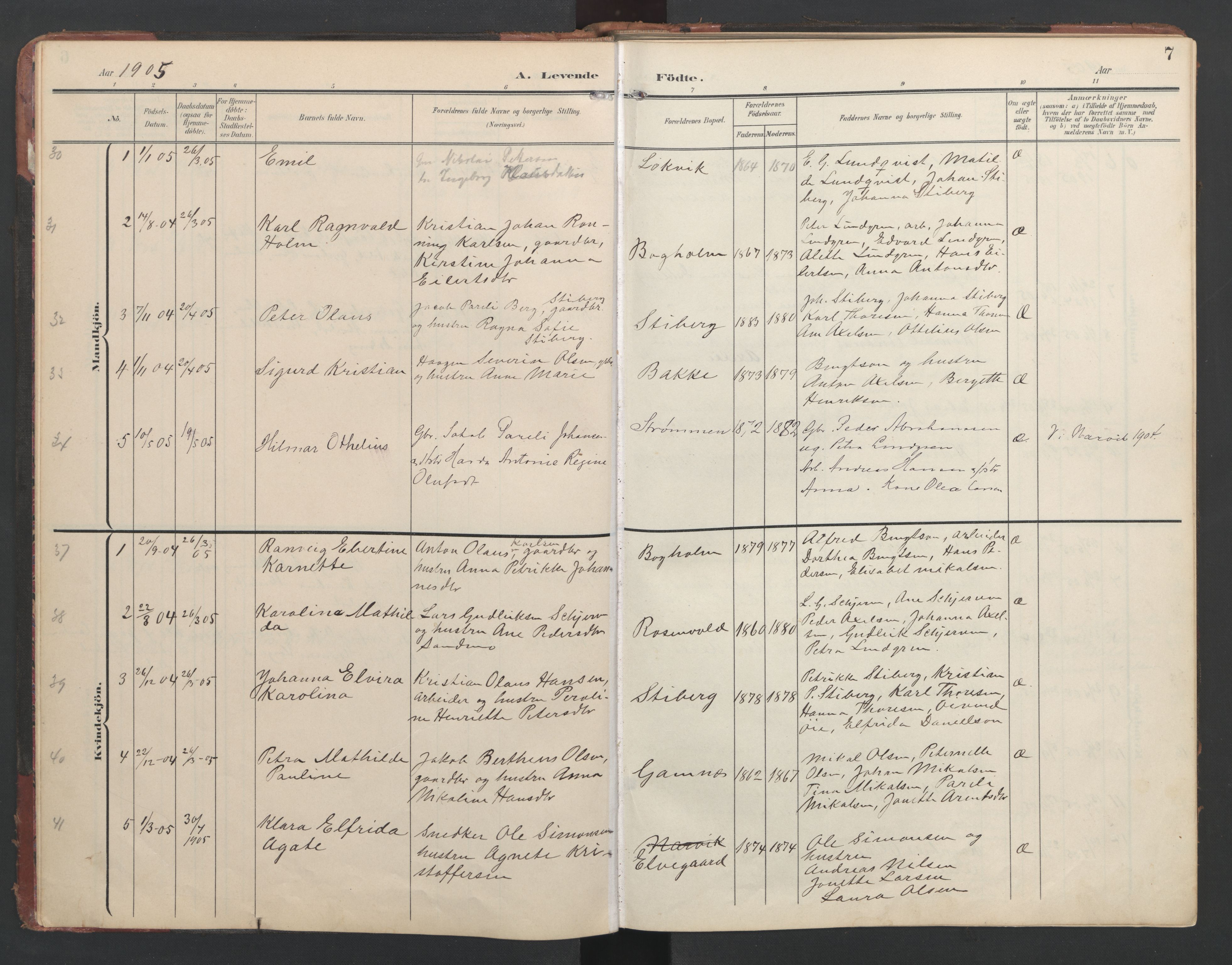 Ministerialprotokoller, klokkerbøker og fødselsregistre - Nordland, SAT/A-1459/867/L0966: Parish register (copy) no. 867C01, 1904-1952, p. 7