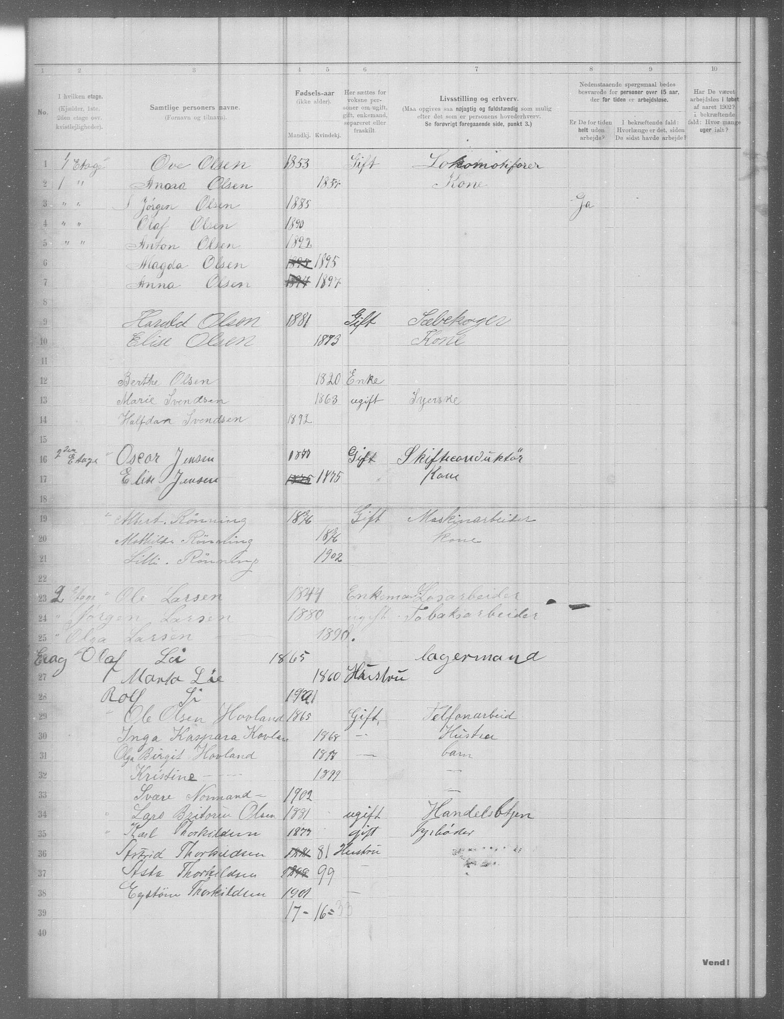 OBA, Municipal Census 1902 for Kristiania, 1902, p. 6876