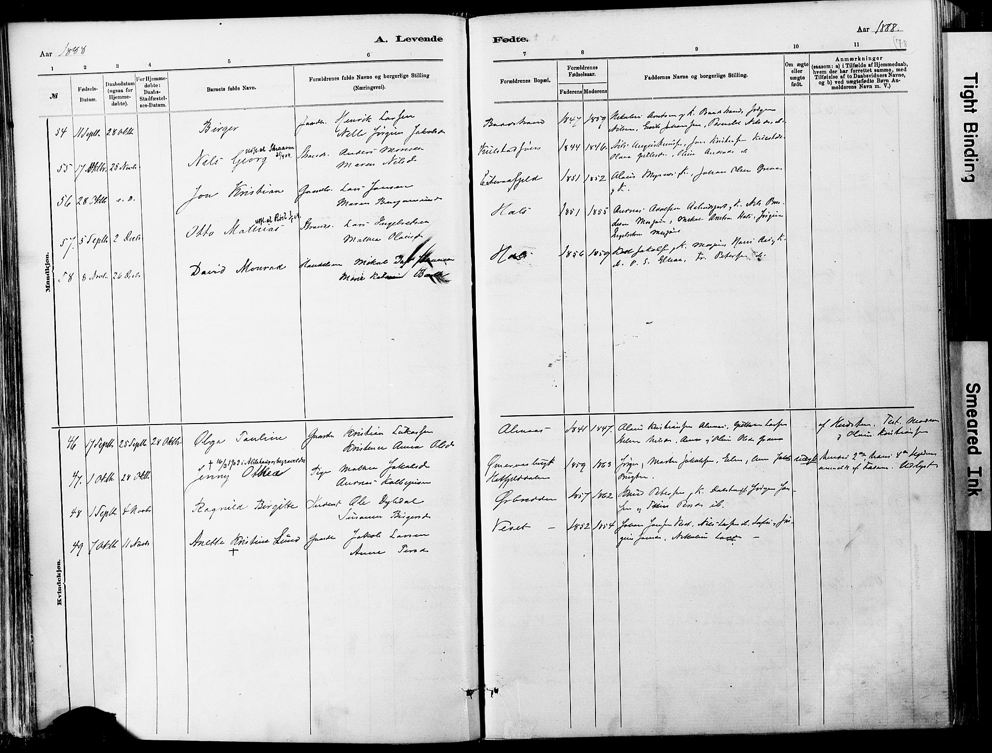 Ministerialprotokoller, klokkerbøker og fødselsregistre - Nordland, AV/SAT-A-1459/820/L0295: Parish register (official) no. 820A16, 1880-1896, p. 78