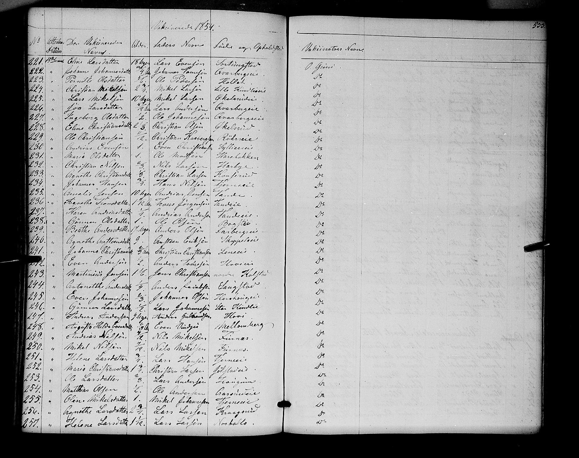 Ringsaker prestekontor, SAH/PREST-014/K/Ka/L0009: Parish register (official) no. 9, 1850-1860, p. 533