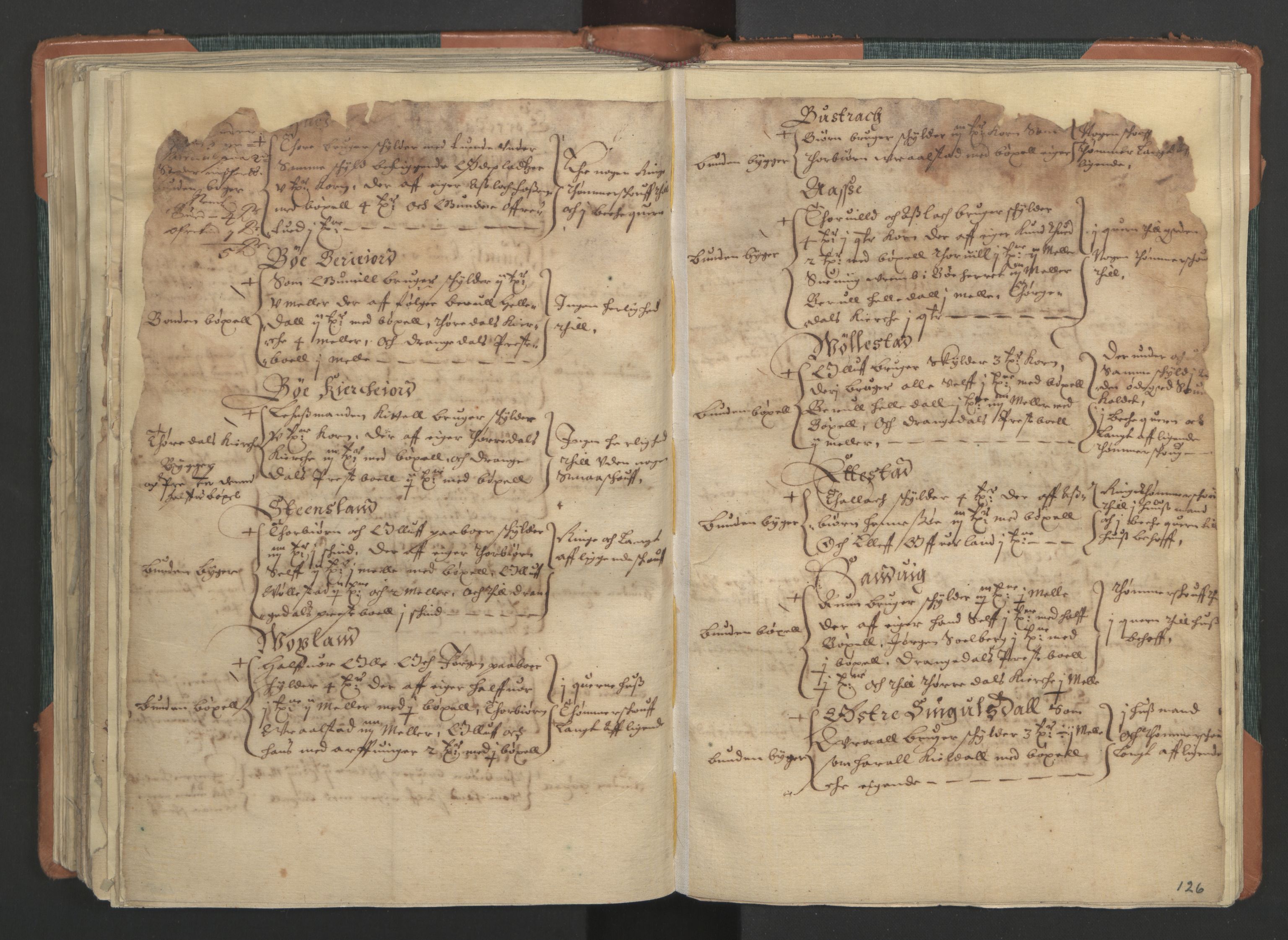 Rentekammeret inntil 1814, Realistisk ordnet avdeling, AV/RA-EA-4070/L/L0017: Skien lagdømme. Alminnelig jordebok for Telemark, Bamble og Numedal, 1661, p. 125b-126a