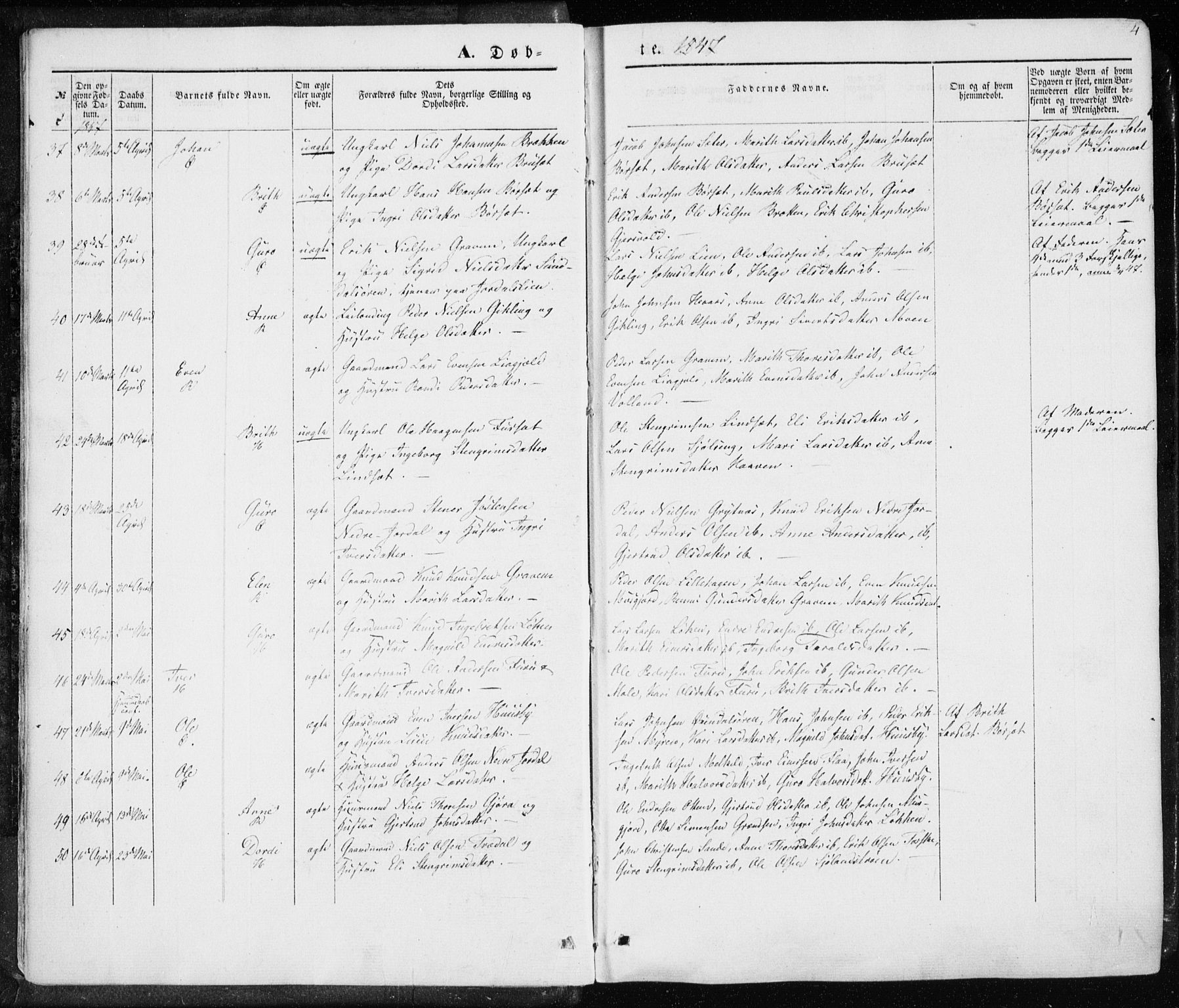 Ministerialprotokoller, klokkerbøker og fødselsregistre - Møre og Romsdal, AV/SAT-A-1454/590/L1013: Parish register (official) no. 590A05, 1847-1877, p. 4