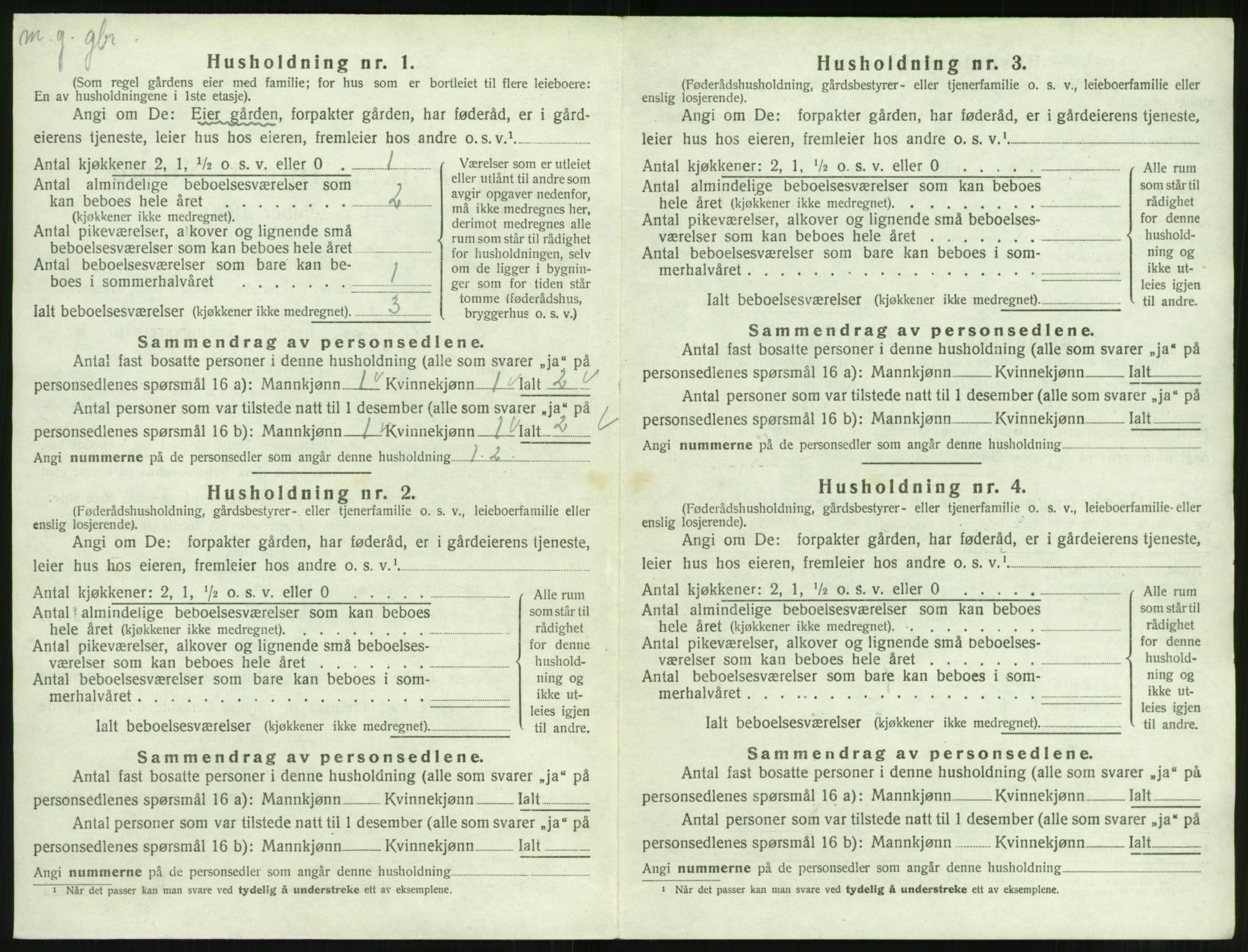 SAT, 1920 census for Ulstein, 1920, p. 447