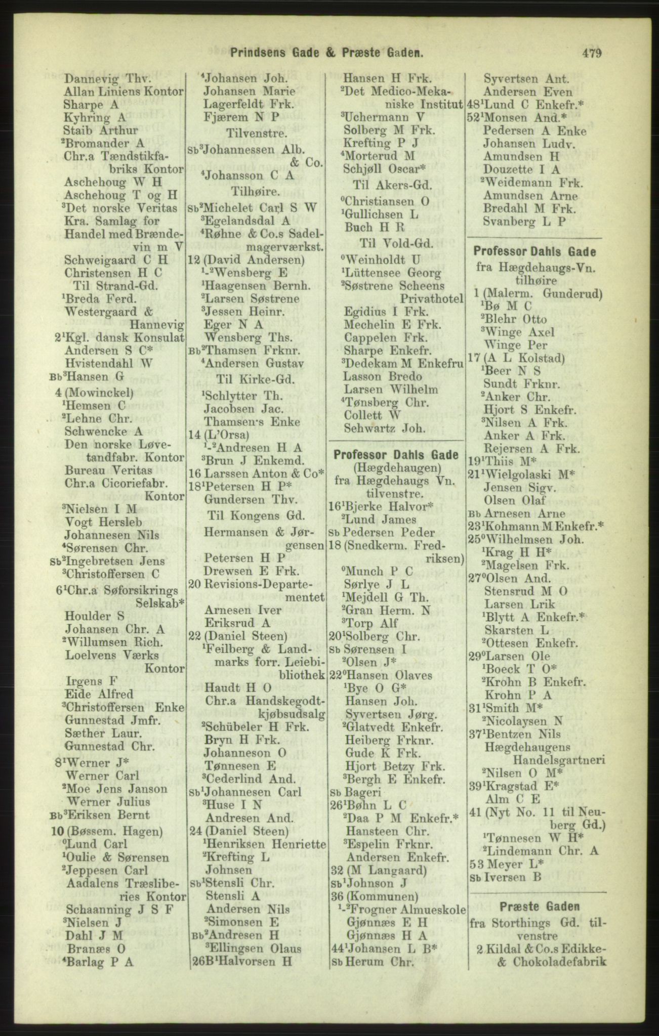 Kristiania/Oslo adressebok, PUBL/-, 1886, p. 479