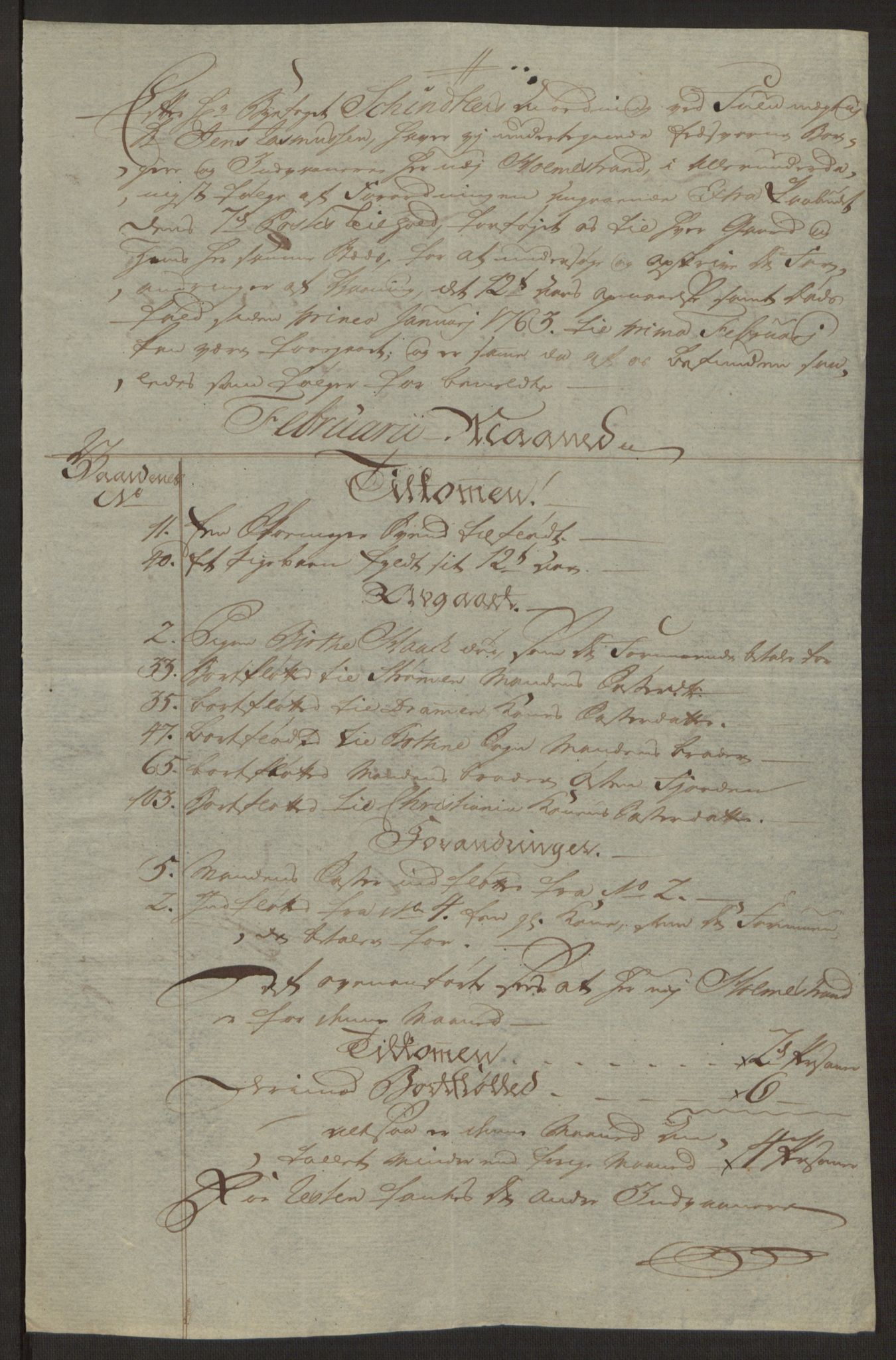 Rentekammeret inntil 1814, Reviderte regnskaper, Byregnskaper, AV/RA-EA-4066/R/Rh/L0163/0001: [H4] Kontribusjonsregnskap / Ekstraskatt, Holmestrand, 1762-1772, p. 45