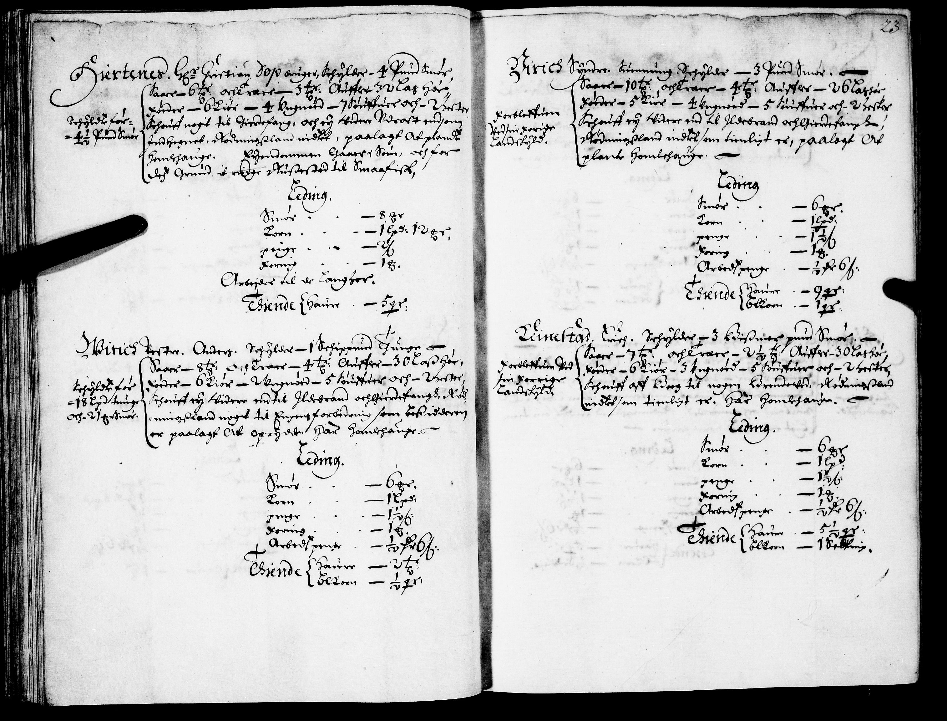 Rentekammeret inntil 1814, Realistisk ordnet avdeling, AV/RA-EA-4070/N/Nb/Nba/L0021: Brunla len, 1667, p. 22b-23a
