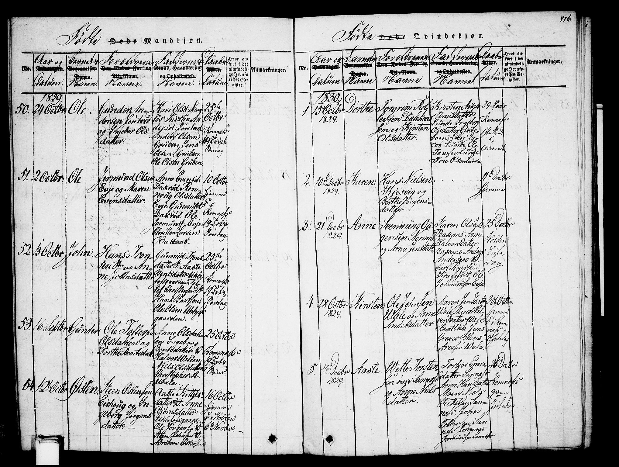 Holla kirkebøker, SAKO/A-272/G/Ga/L0001: Parish register (copy) no. I 1, 1814-1830, p. 176