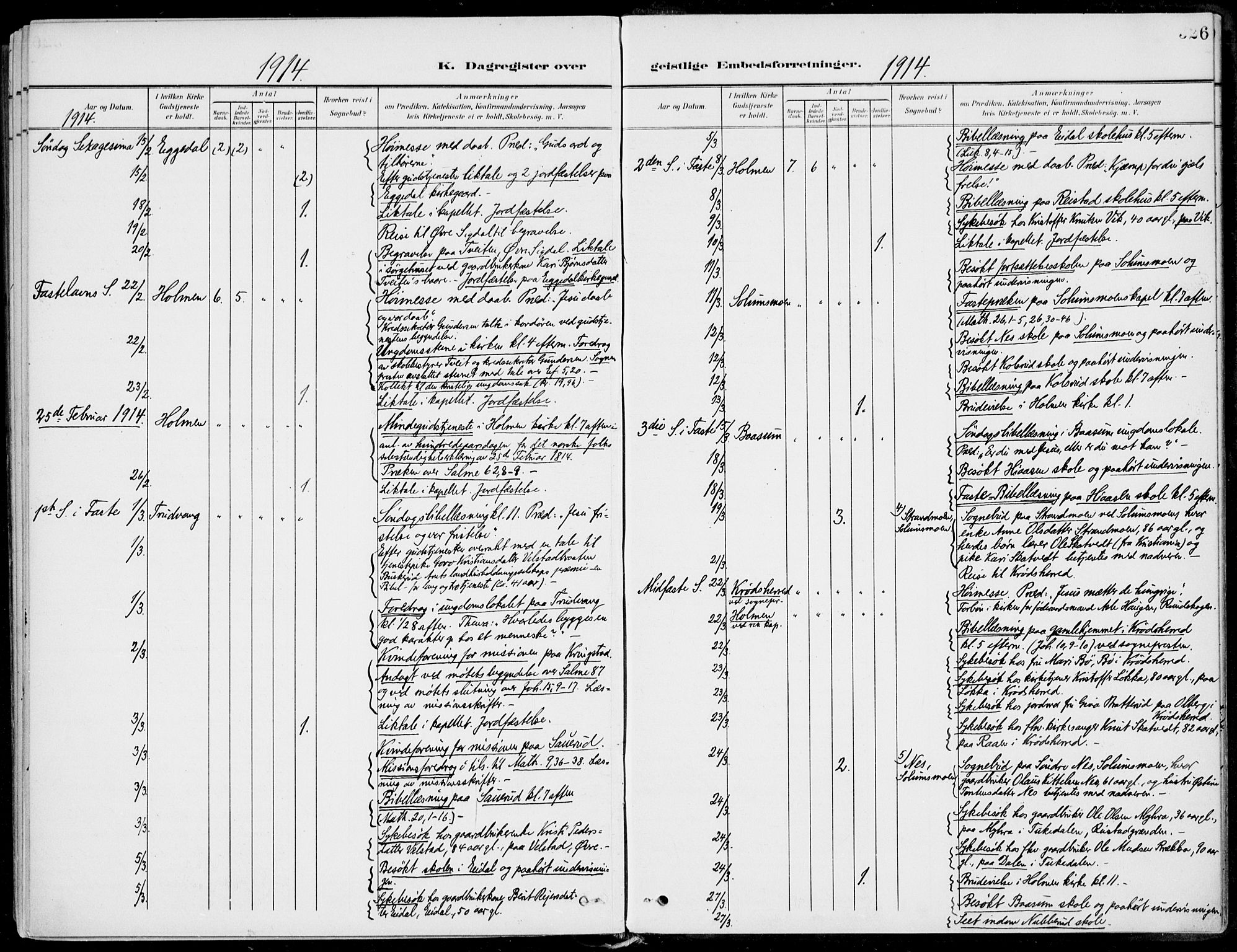 Sigdal kirkebøker, AV/SAKO-A-245/F/Fb/L0002: Parish register (official) no. II 2, 1901-1914, p. 326