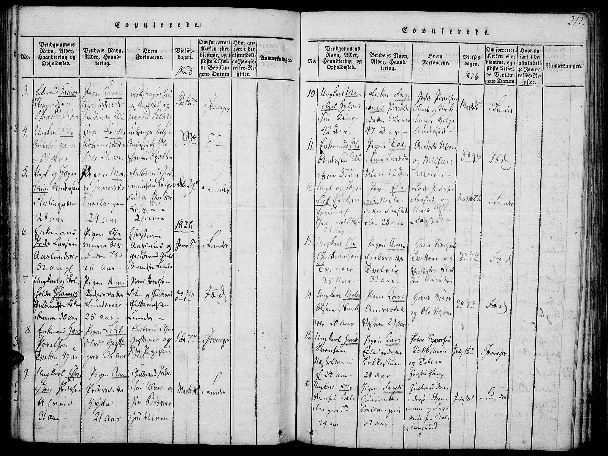 Jevnaker prestekontor, SAH/PREST-116/H/Ha/Haa/L0005: Parish register (official) no. 5, 1815-1837, p. 212