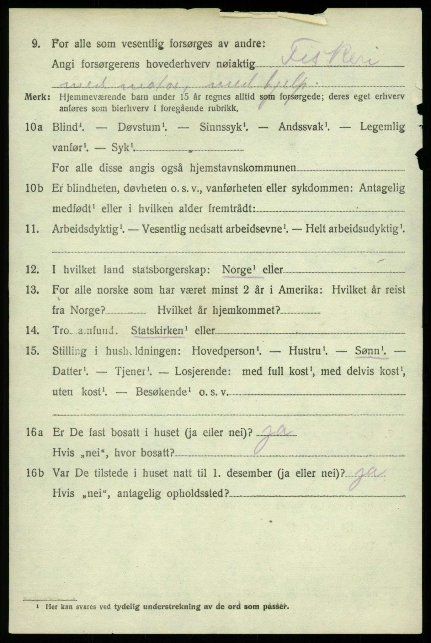 SAB, 1920 census for Sund, 1920, p. 6042