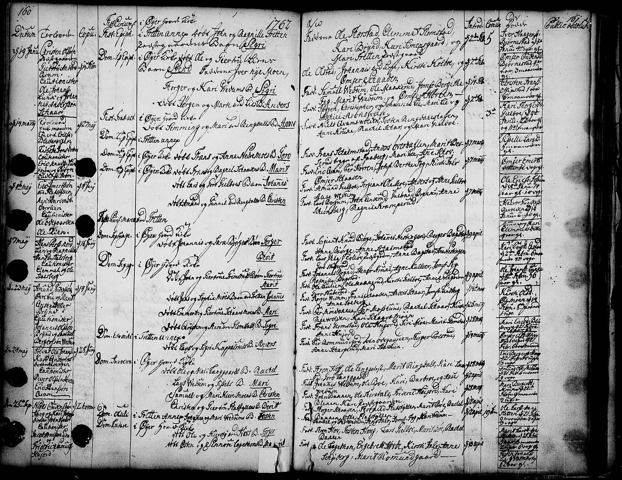 Øyer prestekontor, AV/SAH-PREST-084/H/Ha/Haa/L0002: Parish register (official) no. 2, 1733-1784, p. 160-161