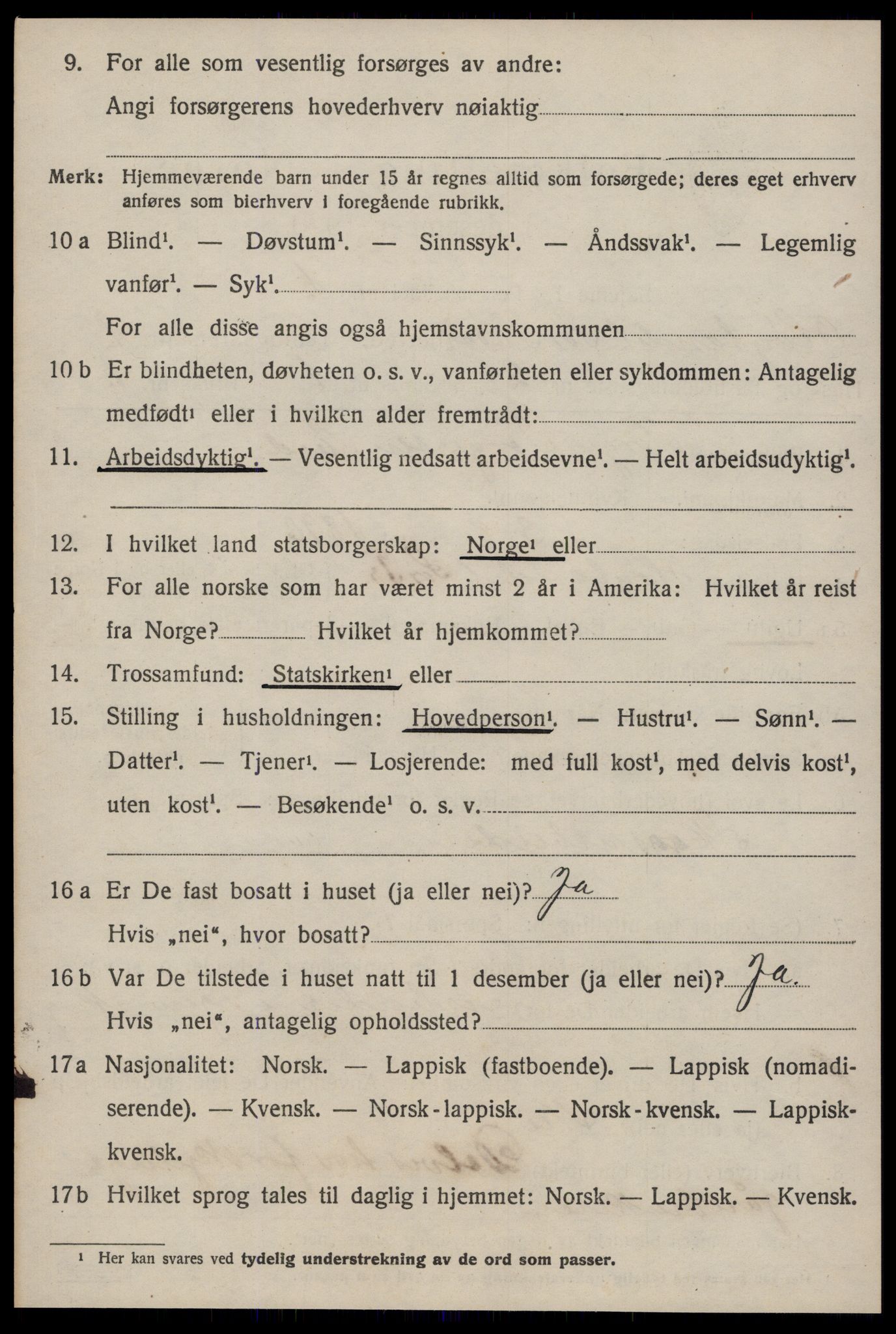 SAT, 1920 census for Hølonda, 1920, p. 420