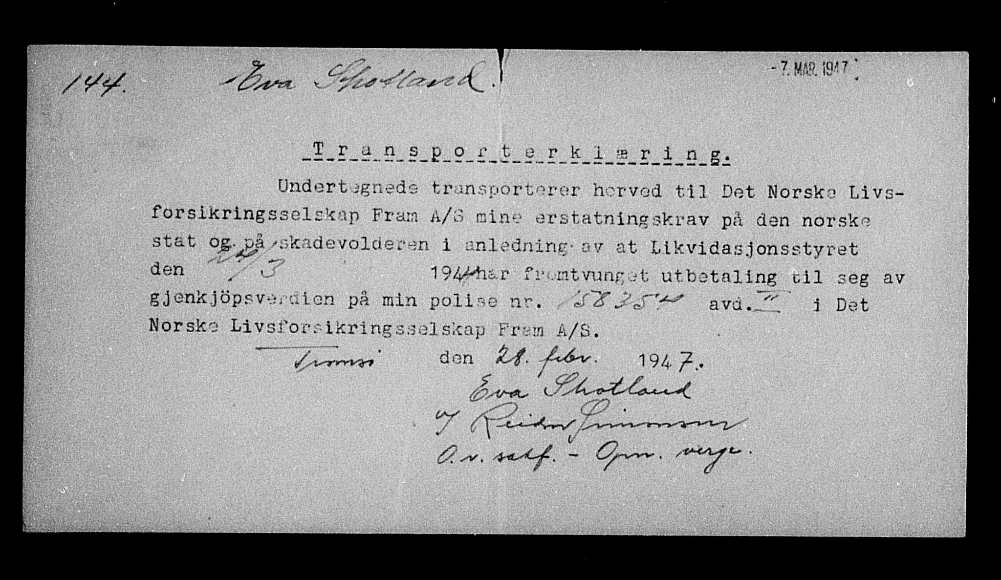 Justisdepartementet, Tilbakeføringskontoret for inndratte formuer, AV/RA-S-1564/H/Hc/Hcb/L0915: --, 1945-1947, p. 416