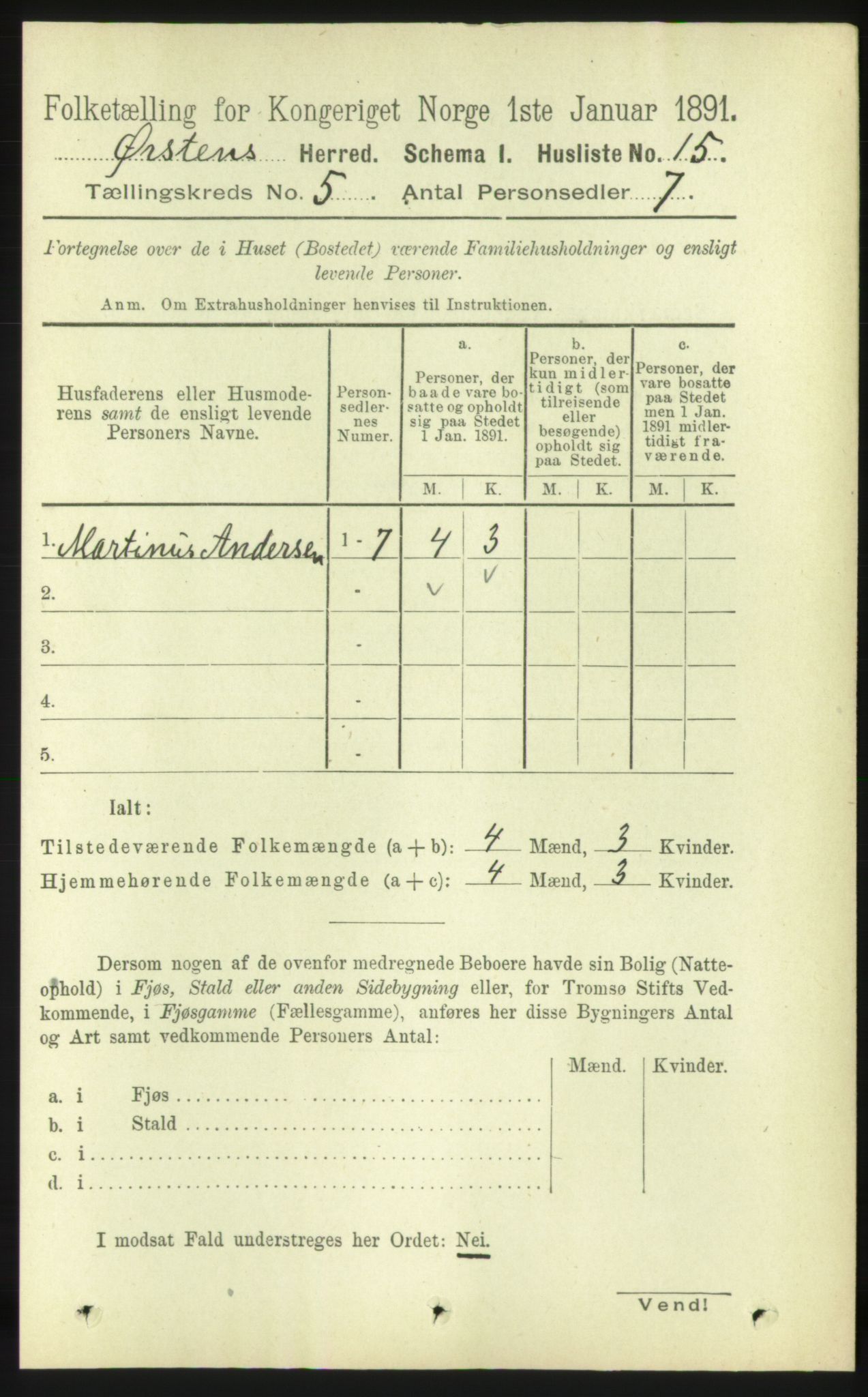 RA, 1891 census for 1520 Ørsta, 1891, p. 2204