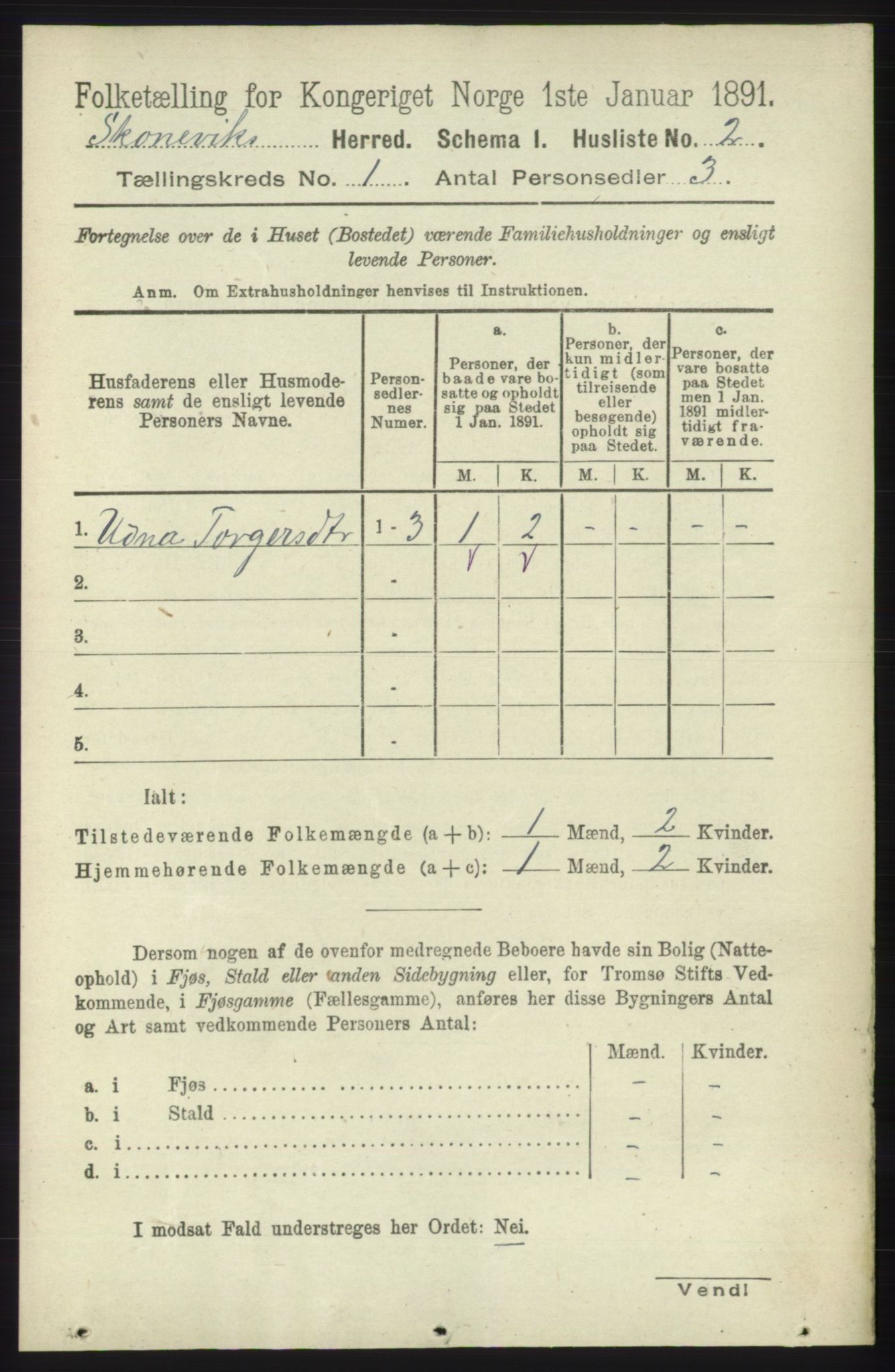 RA, 1891 census for 1212 Skånevik, 1891, p. 33