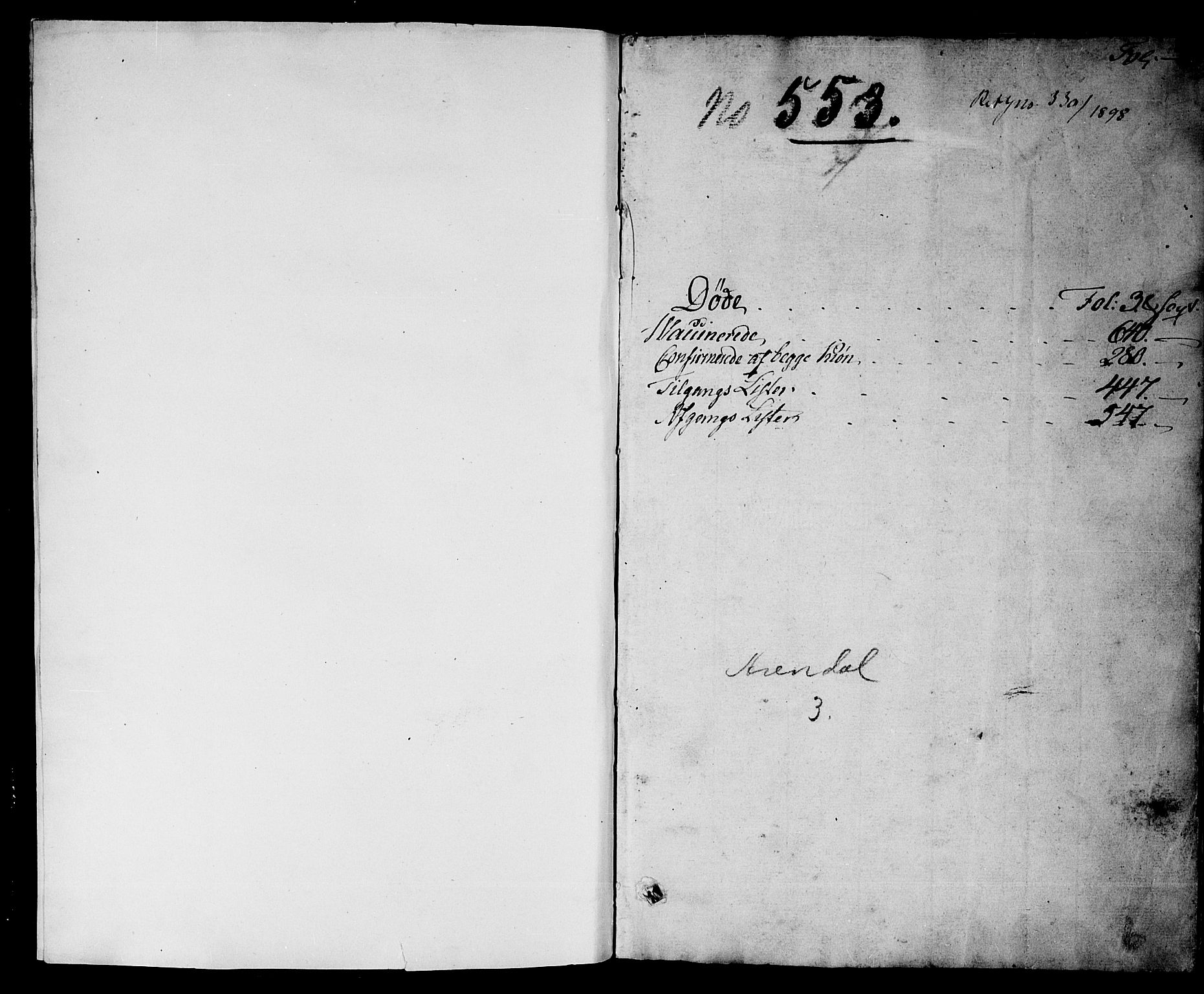 Arendal sokneprestkontor, Trefoldighet, AV/SAK-1111-0040/F/Fa/L0003: Parish register (official) no. A 3, 1805-1868, p. 1