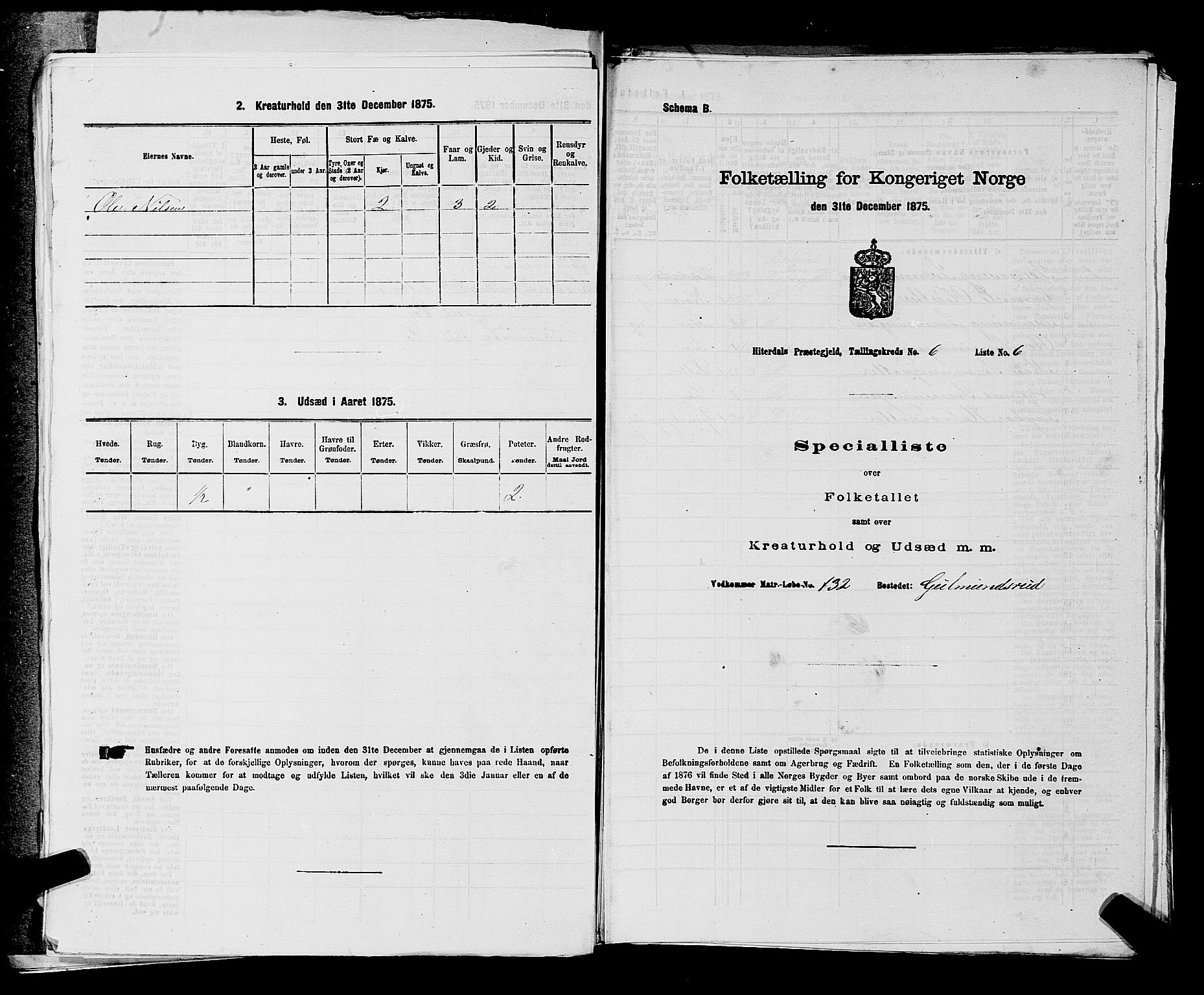 SAKO, 1875 census for 0823P Heddal, 1875, p. 837