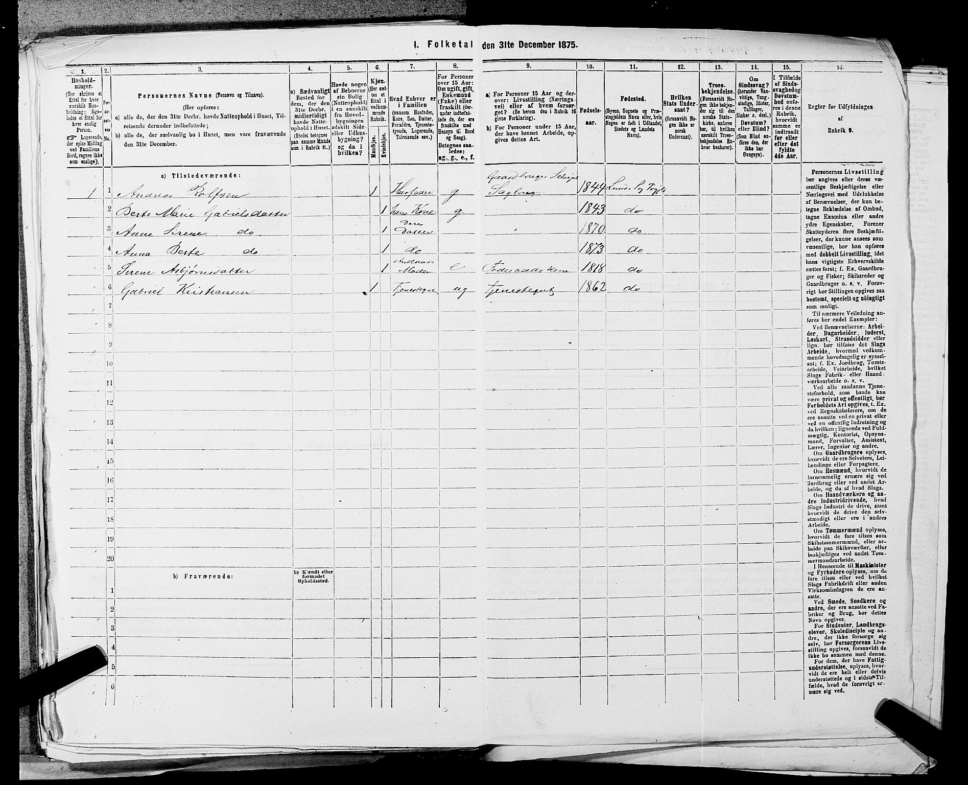 SAST, 1875 census for 1112P Lund, 1875, p. 327