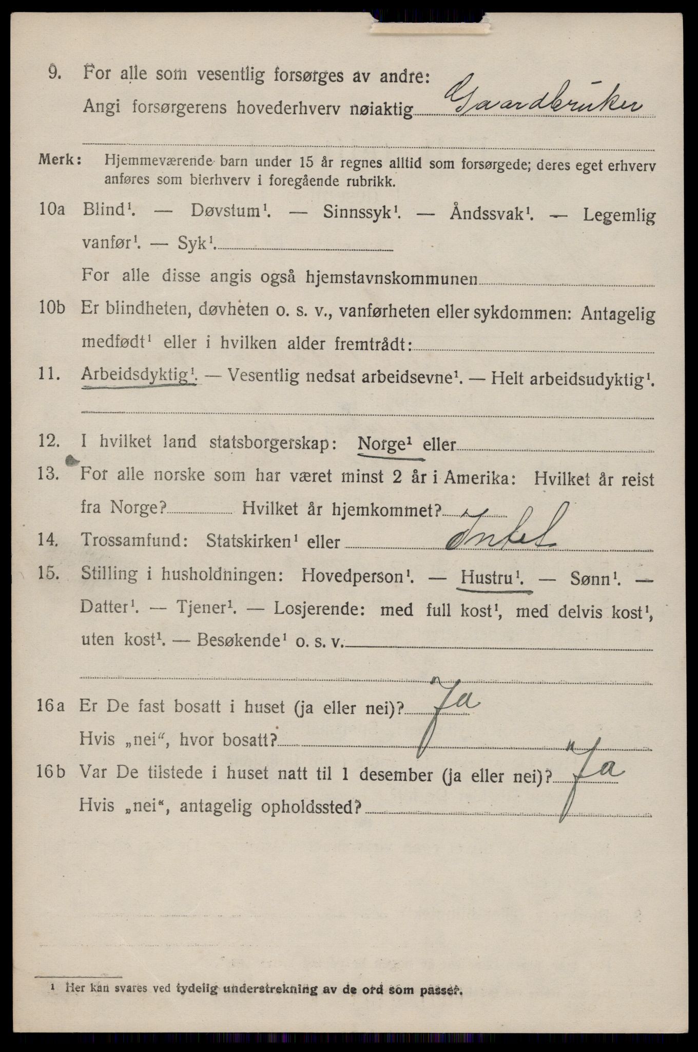 SAKO, 1920 census for Hjartdal, 1920, p. 1833