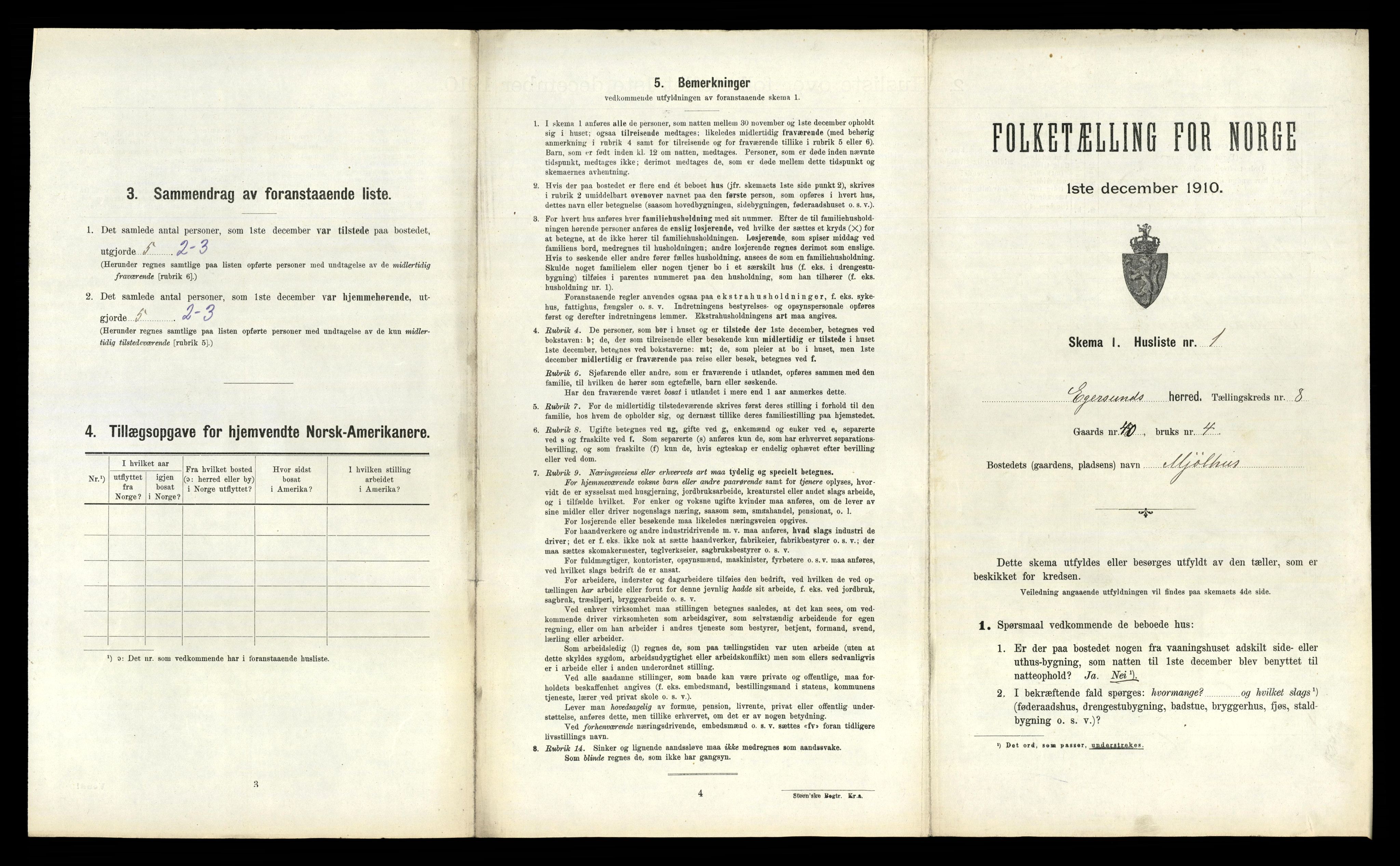 RA, 1910 census for Eigersund, 1910, p. 656