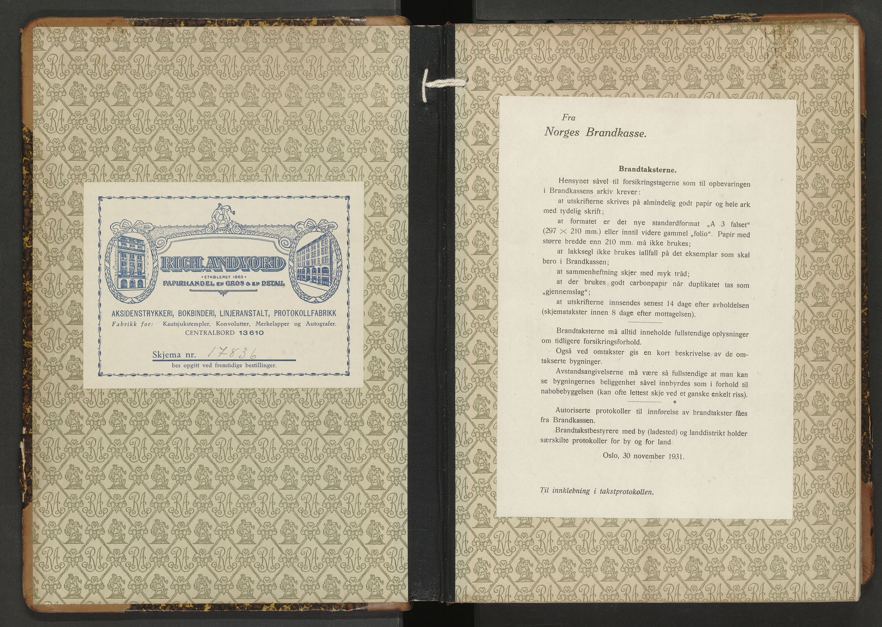 Norges Brannkasse Fosnes, SAT/A-5595/Fb/L0006: Branntakstprotokoll, 1939-1947